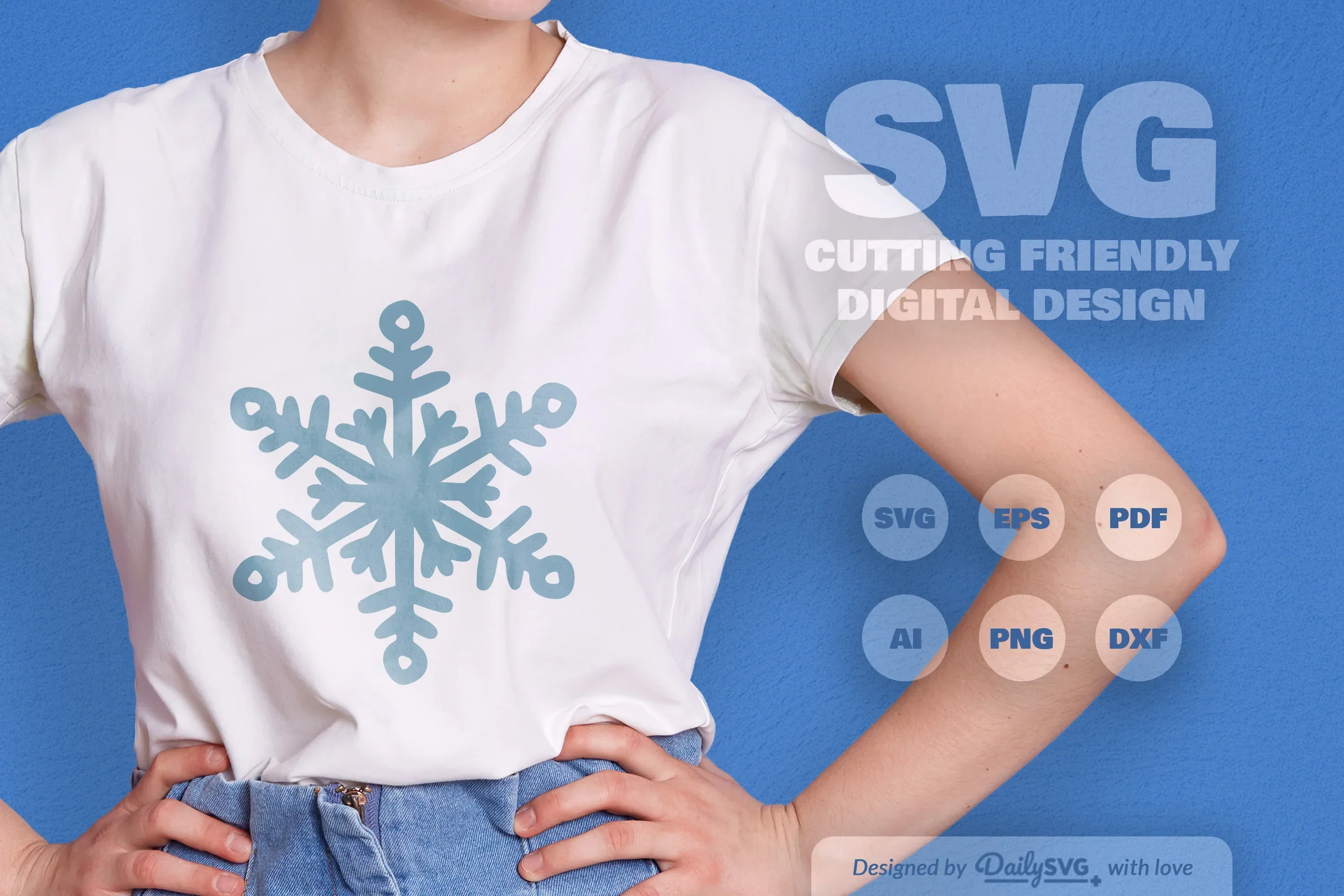 Hand-Drawn Snowflake SVG Bundle for Winter Designs - Image 2