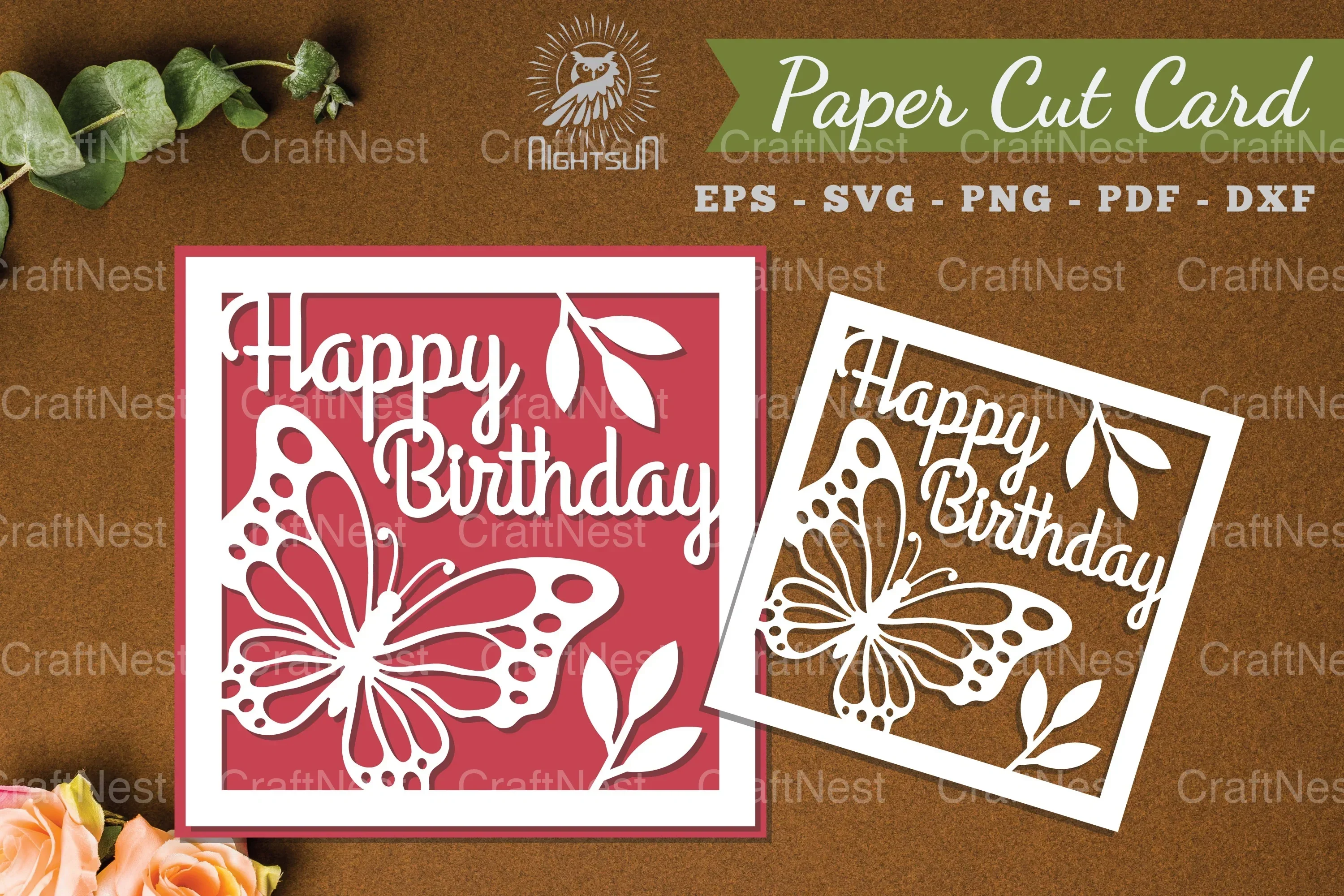 Happy Birthday Papercut Card SVG Bundle