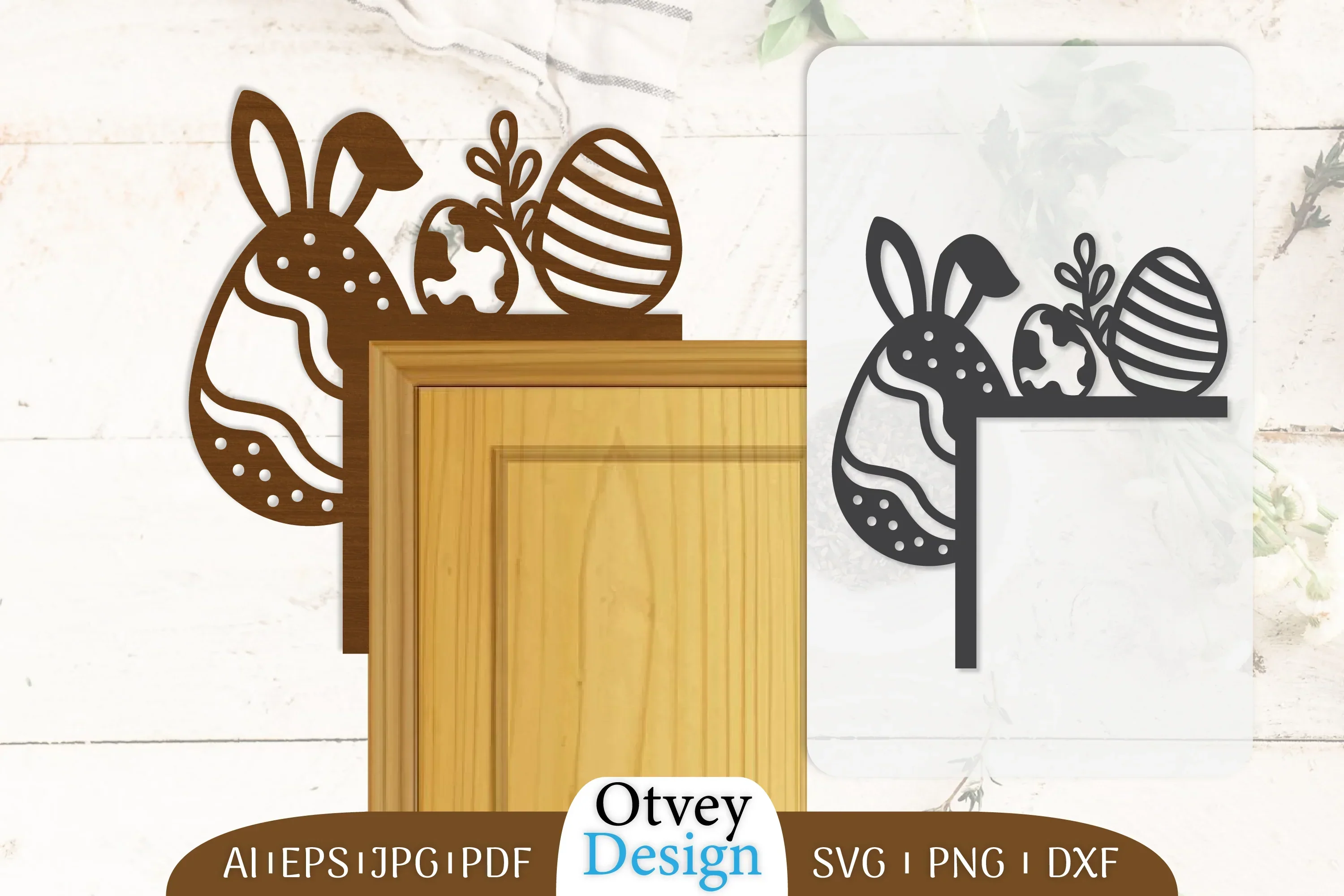 Happy Easter Egg Door Corner SVG Bundle