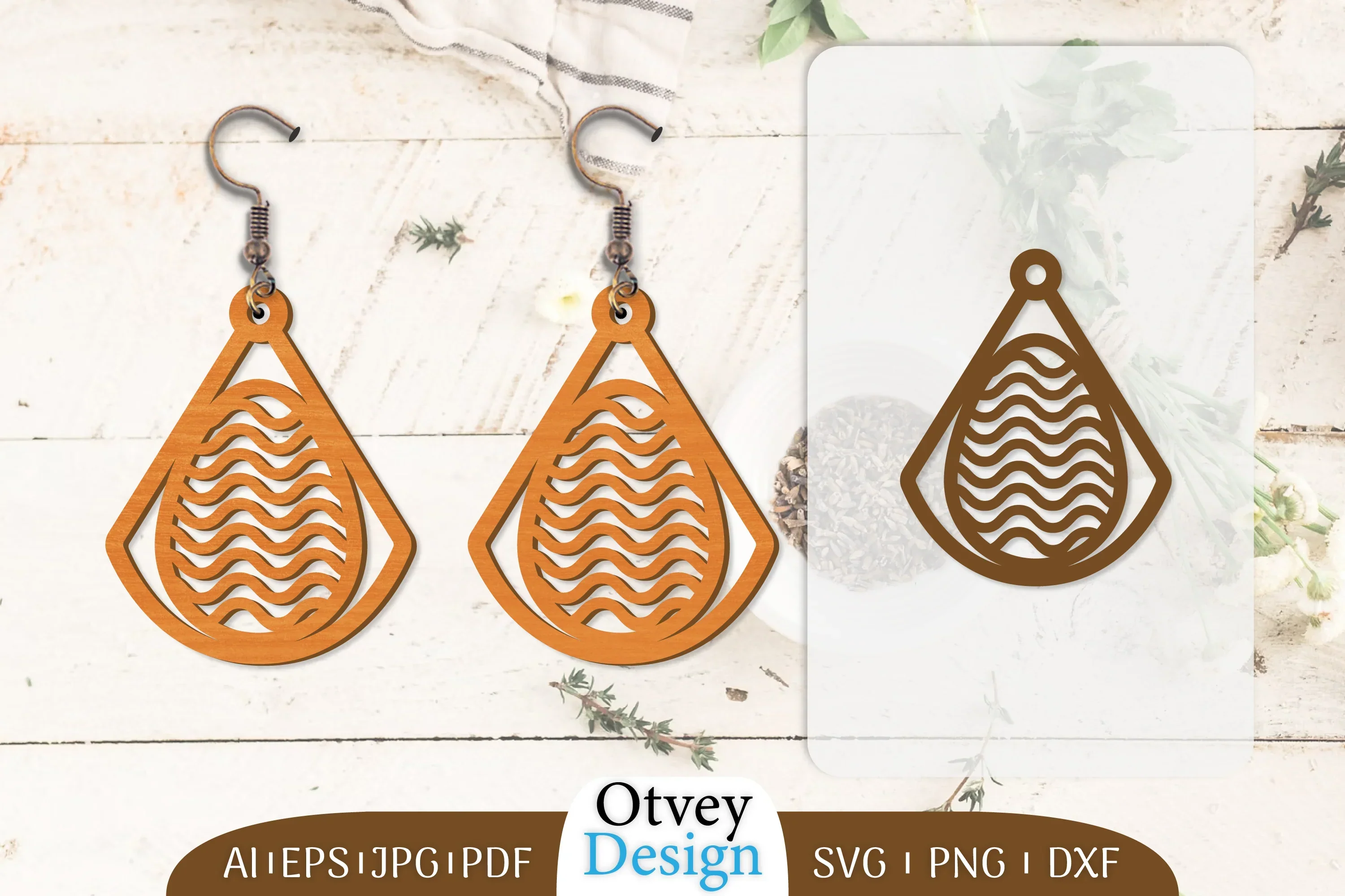 Happy Easter Egg Earring Lasercut SVG Bundle
