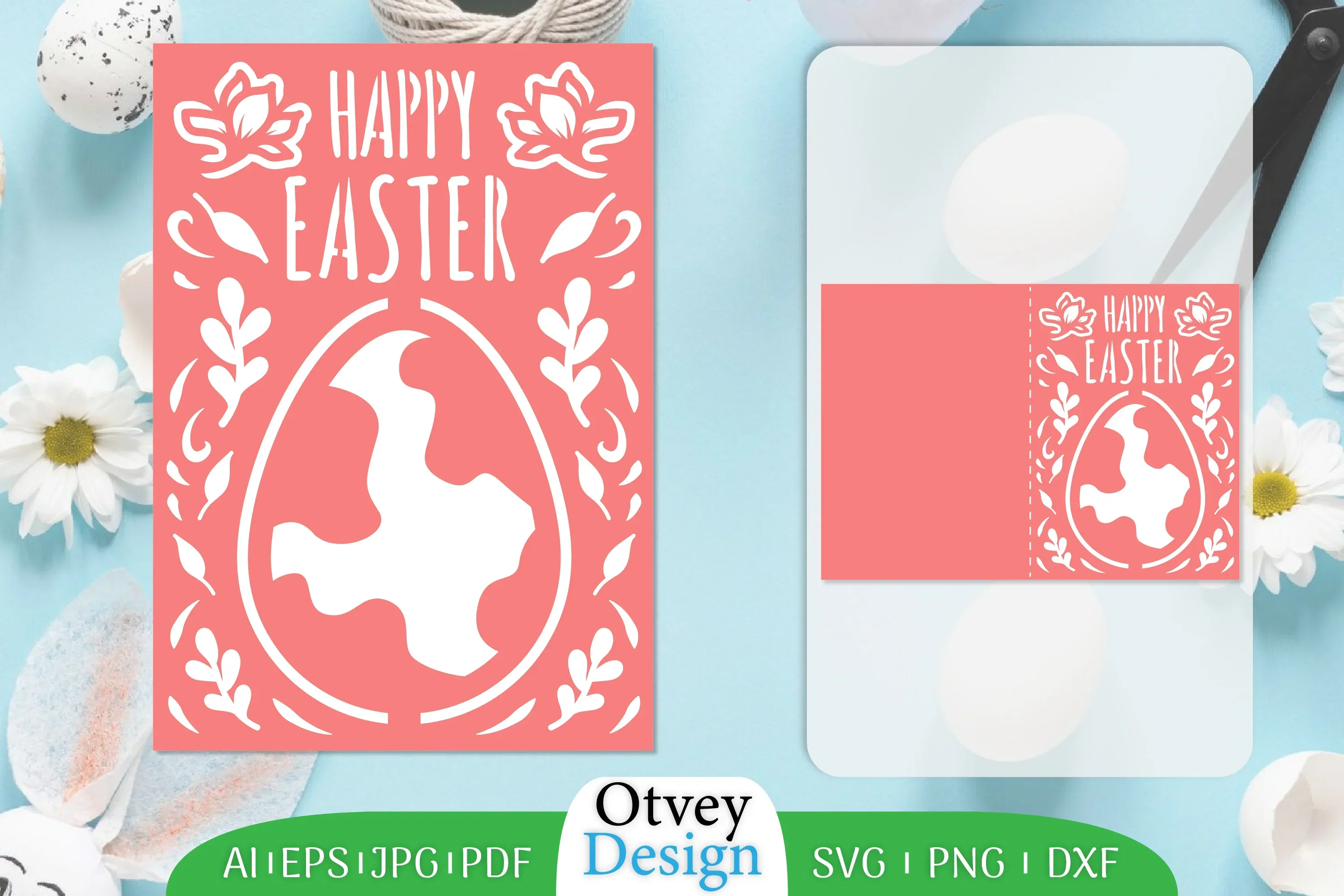 Happy Easter Greeting Card SVG Bundle