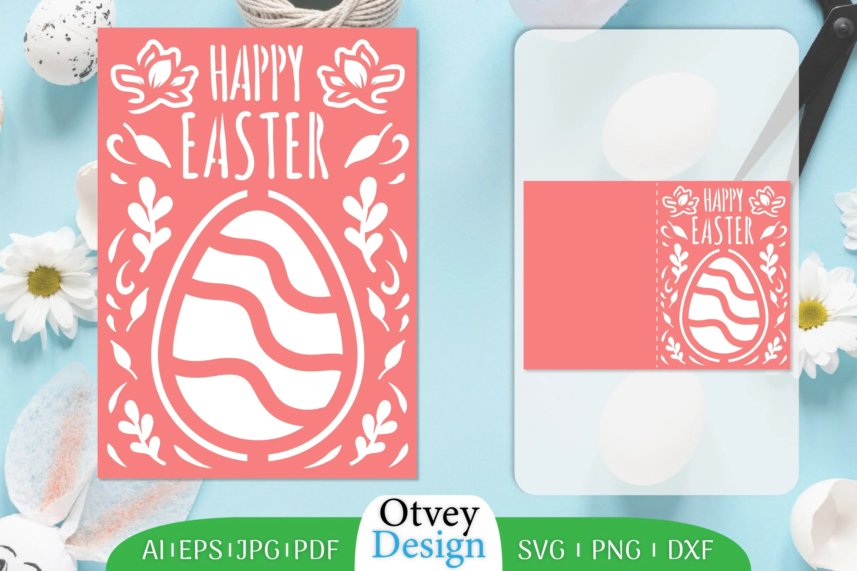 Happy Easter Greeting Card SVG Bundle