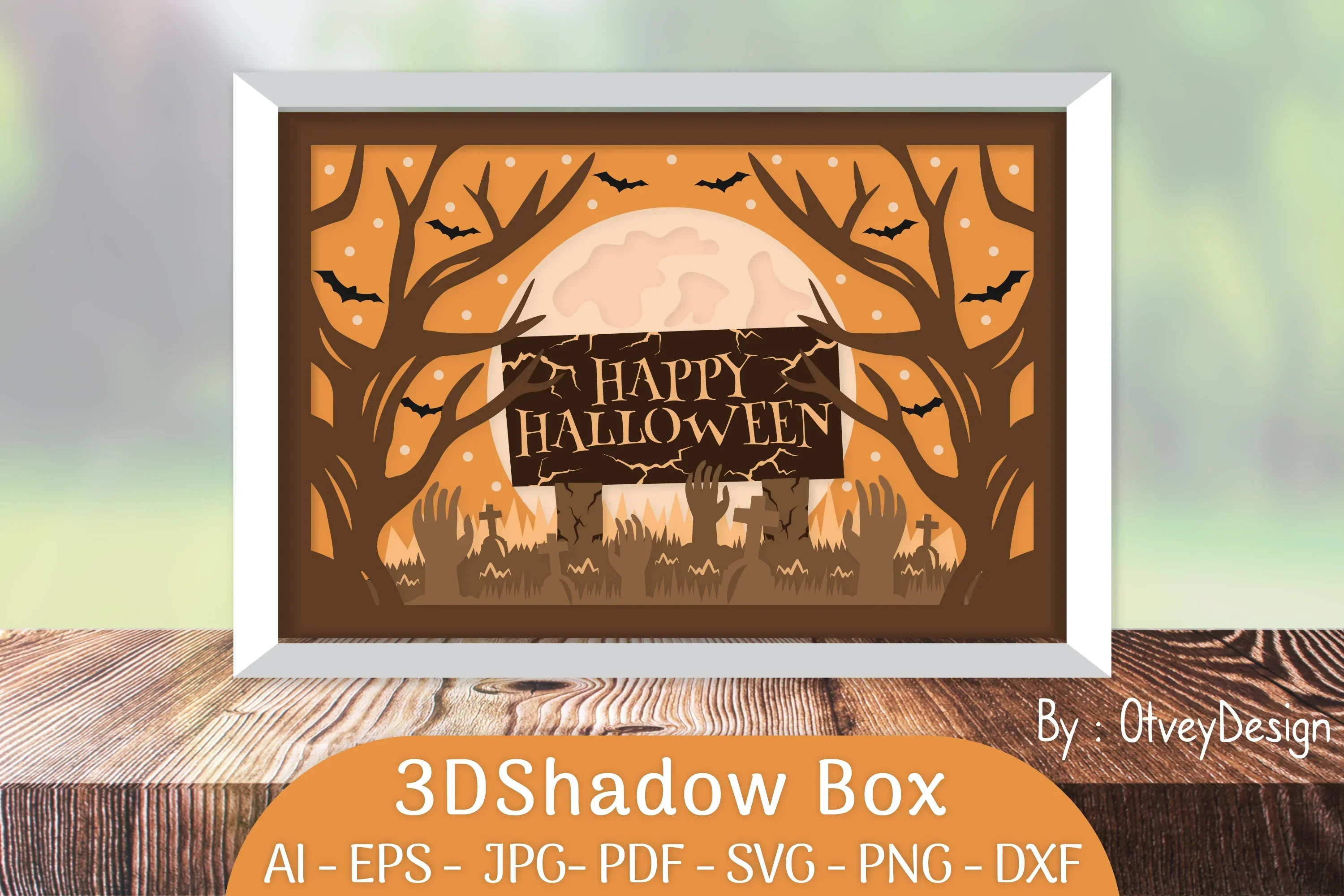 Happy Halloween 3D Shadowbox Layered Papercut SVG Bundle - Image 2