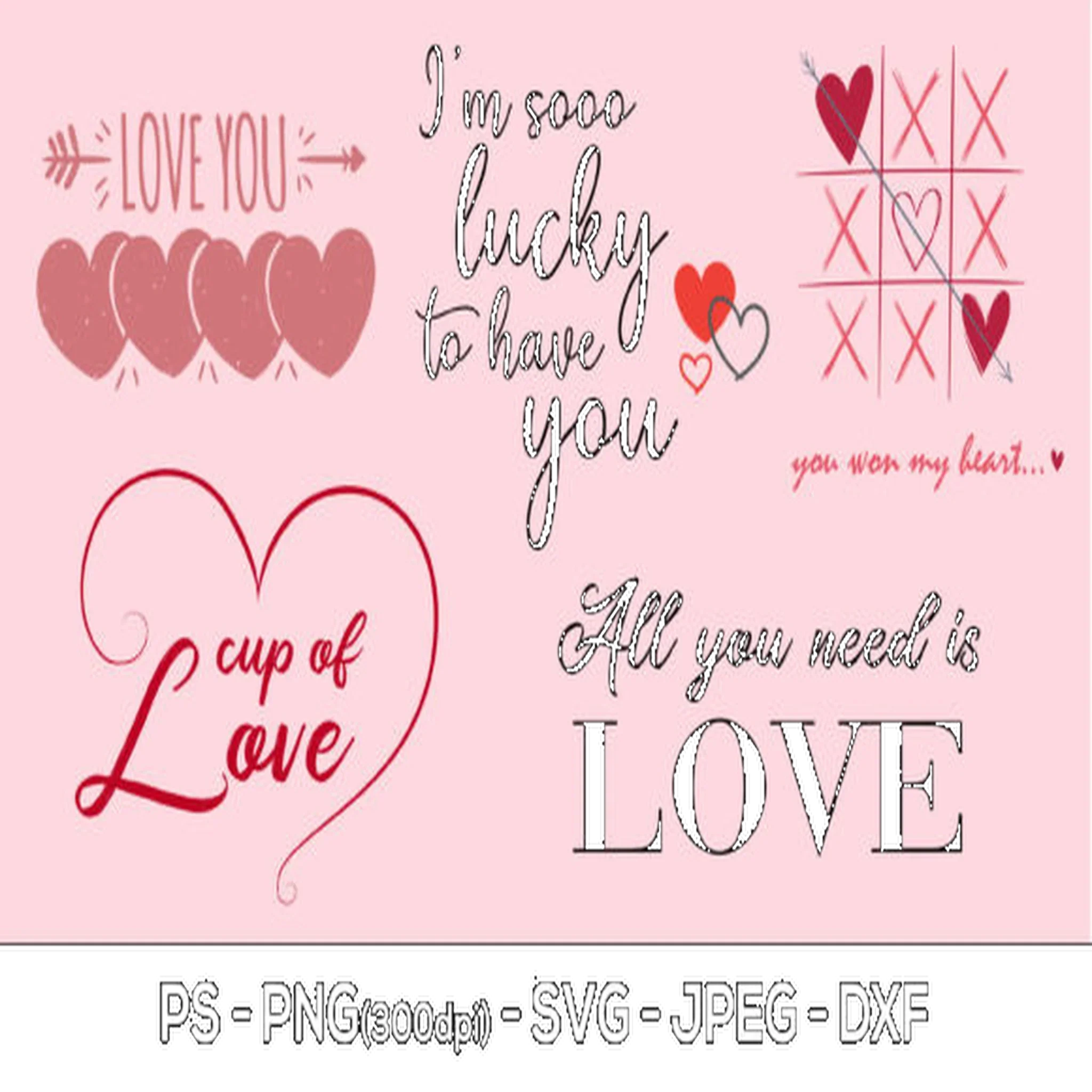 Heart and Love SVG
