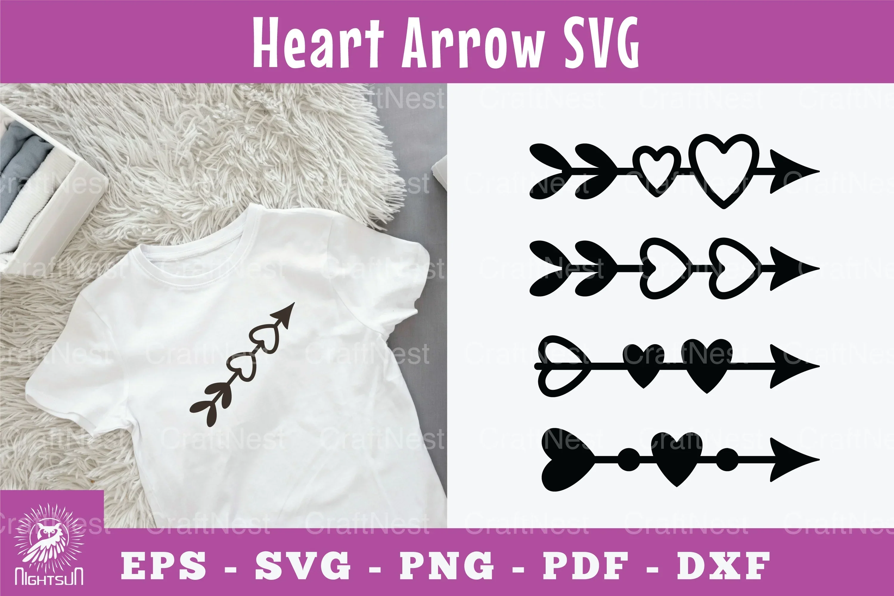 Heart Arrow SVG Bundle - Arrow Design Collection