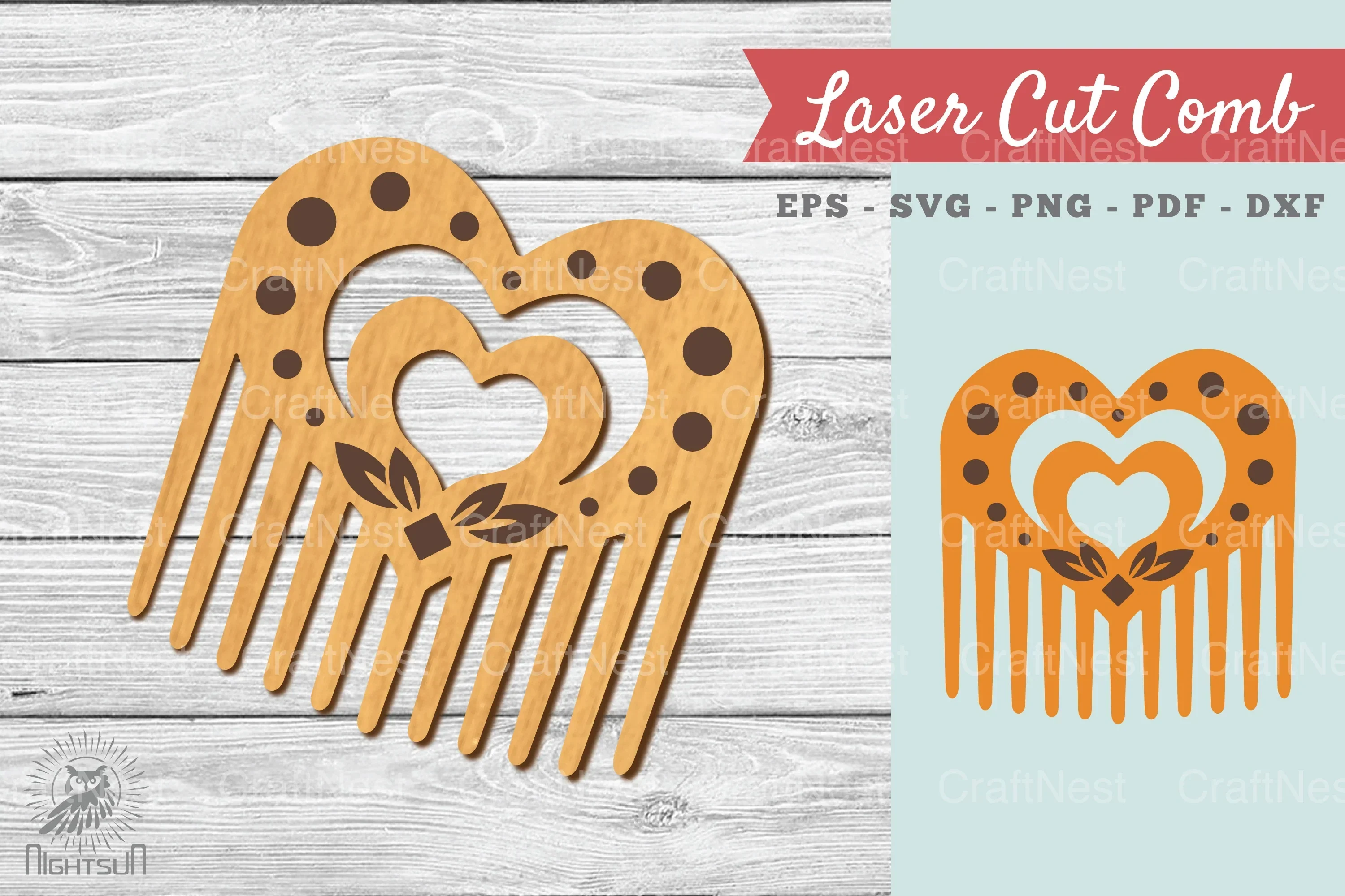 Heart Laser Cut Comb Clipart Bundle