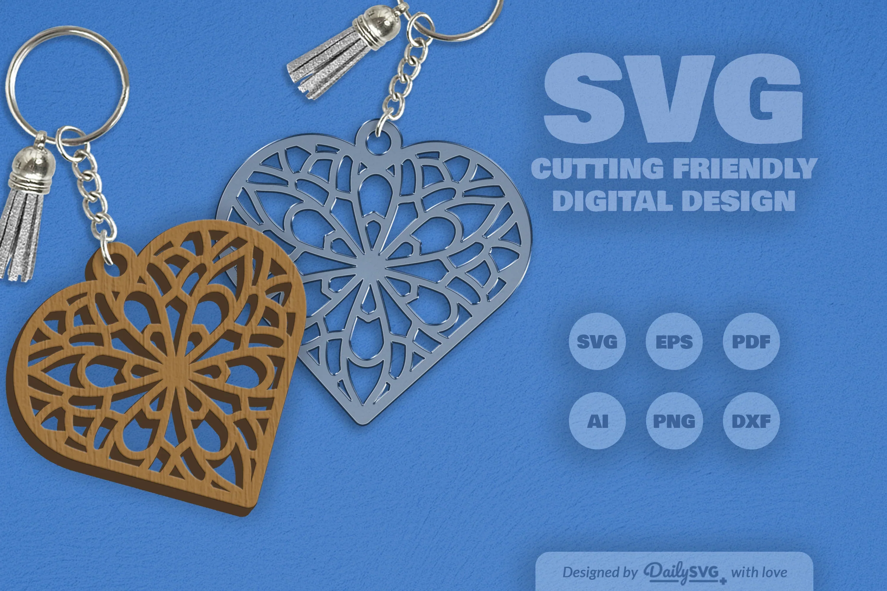 Heart Mandala Clipart Daily SVG Bundles - Image 3