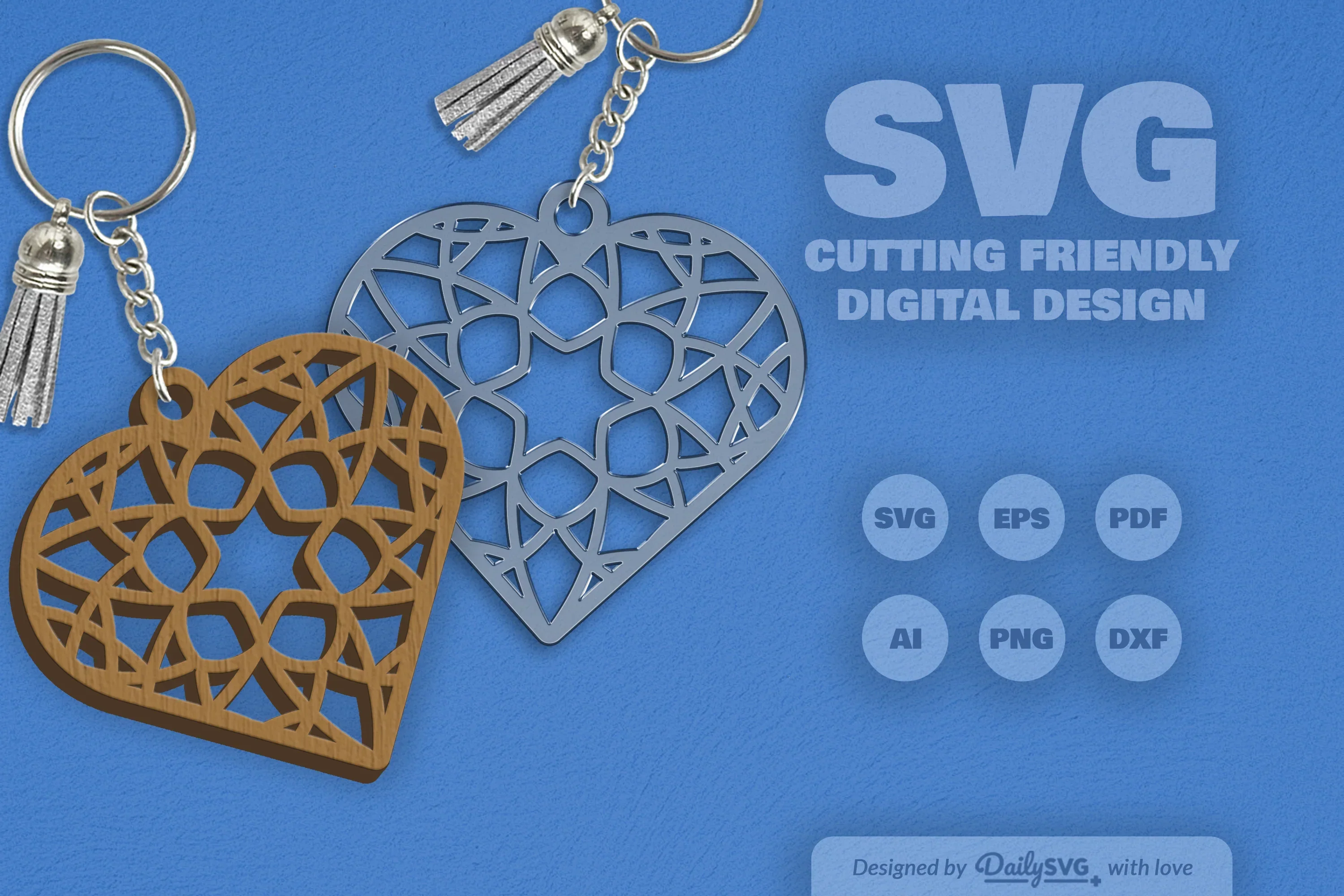 Heart Mandala Clipart Daily SVG Bundles - Image 8