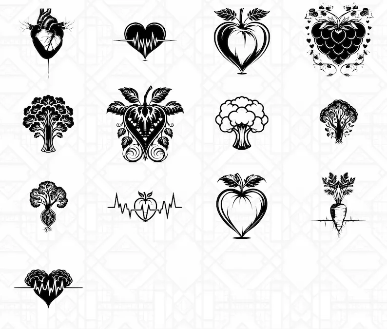 Heart-Shaped Fruits SVG Bundle - Image 4