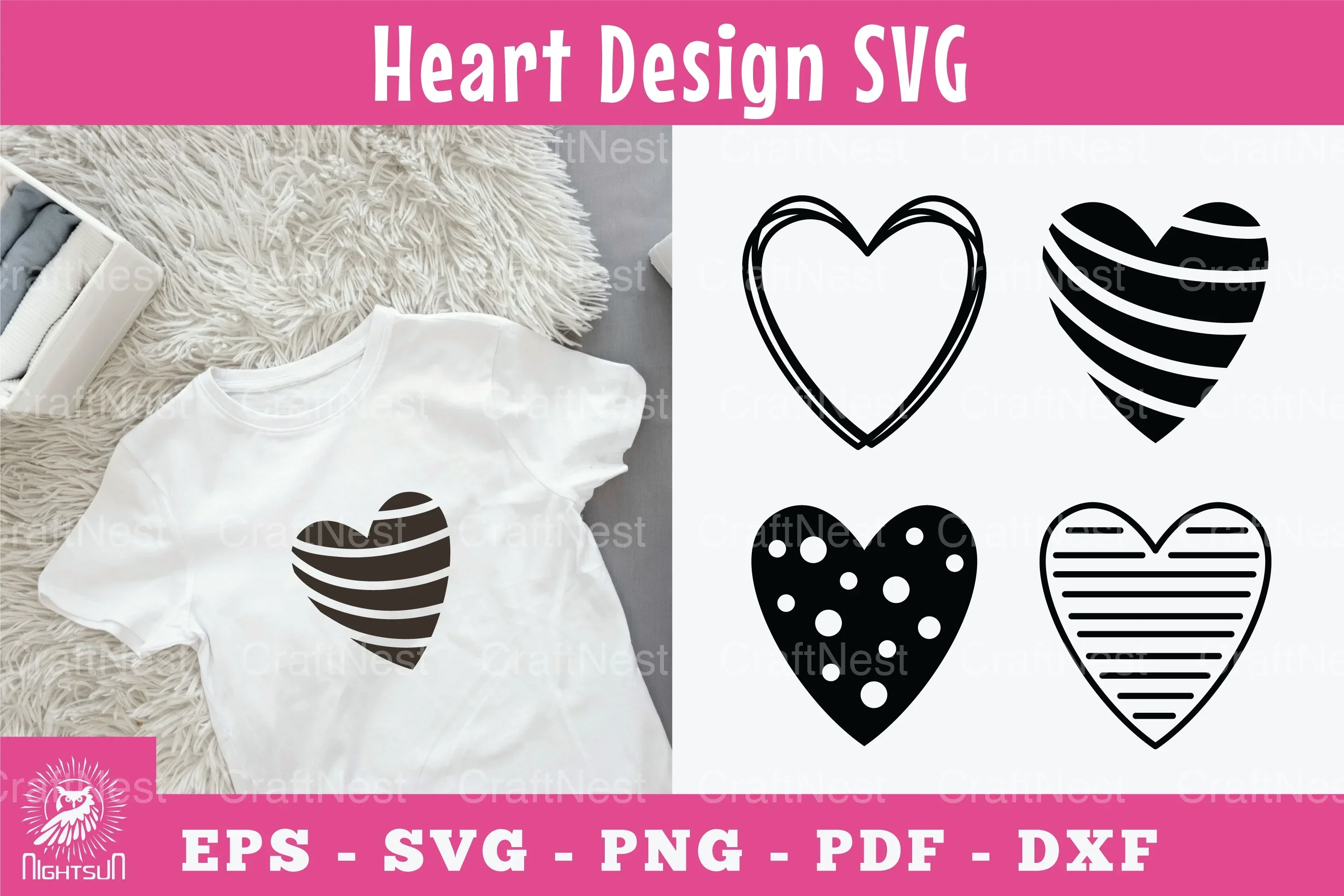 Heart Silhouette Design Clipart Bundle