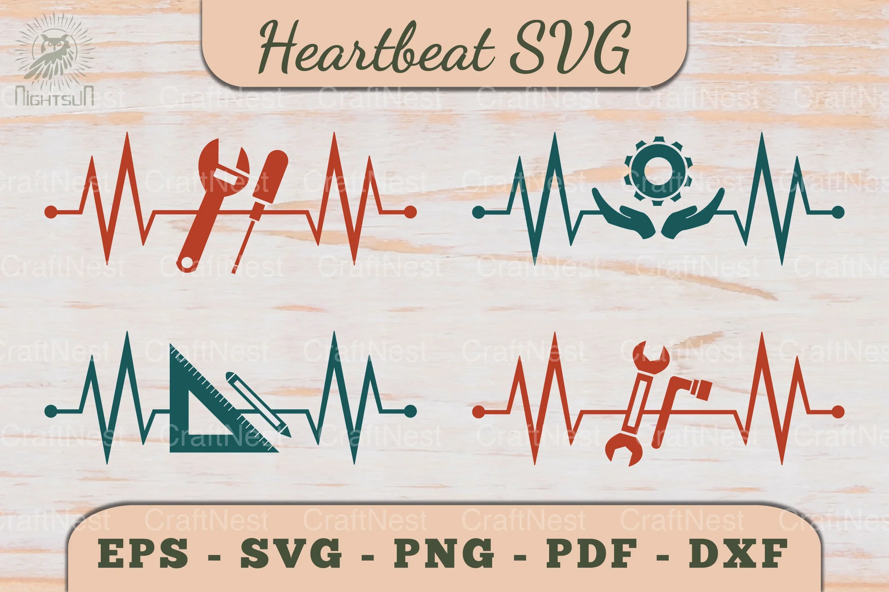Heartbeat SVG Bundle