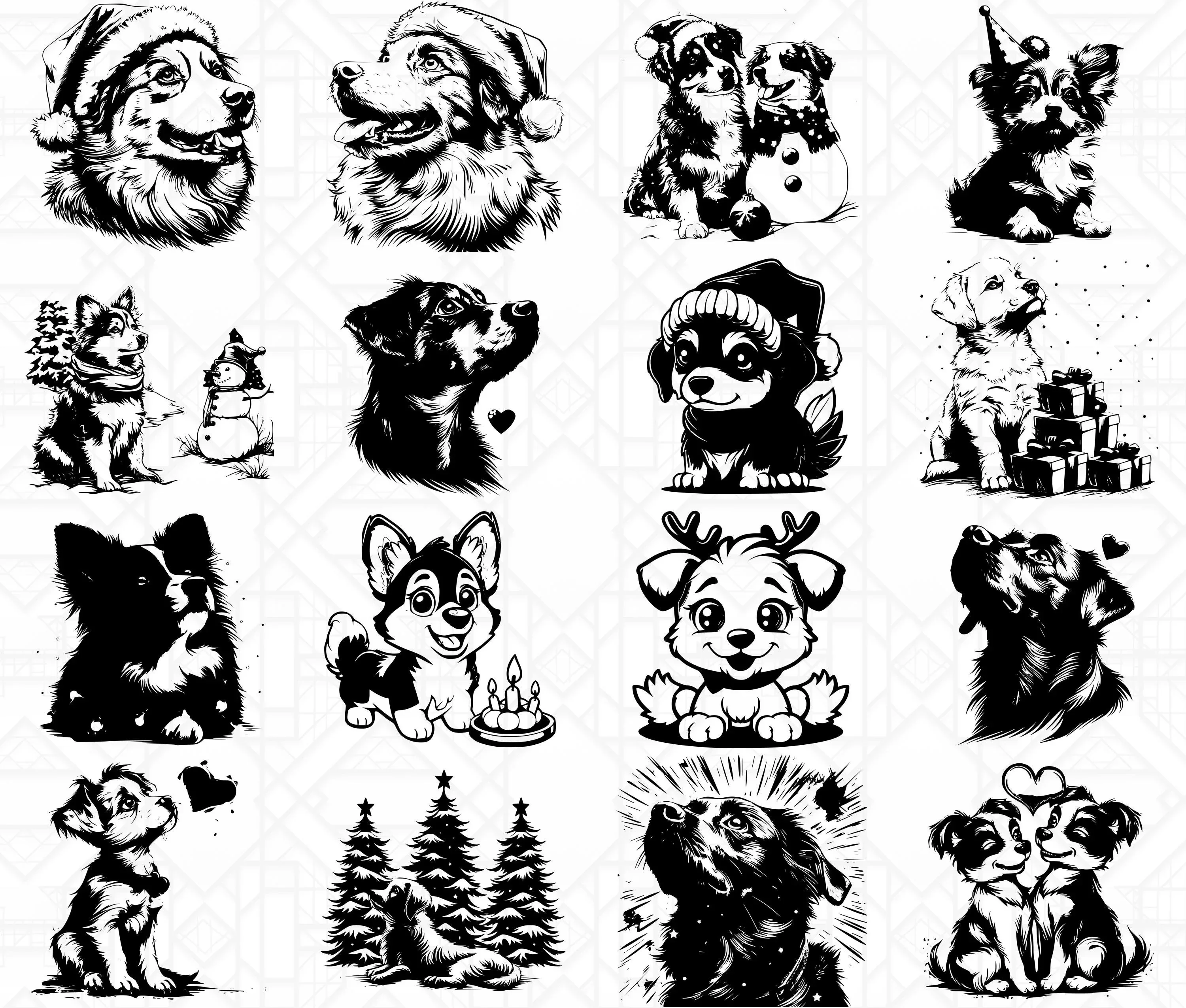 Holiday Dogs SVG Bundle - Image 4