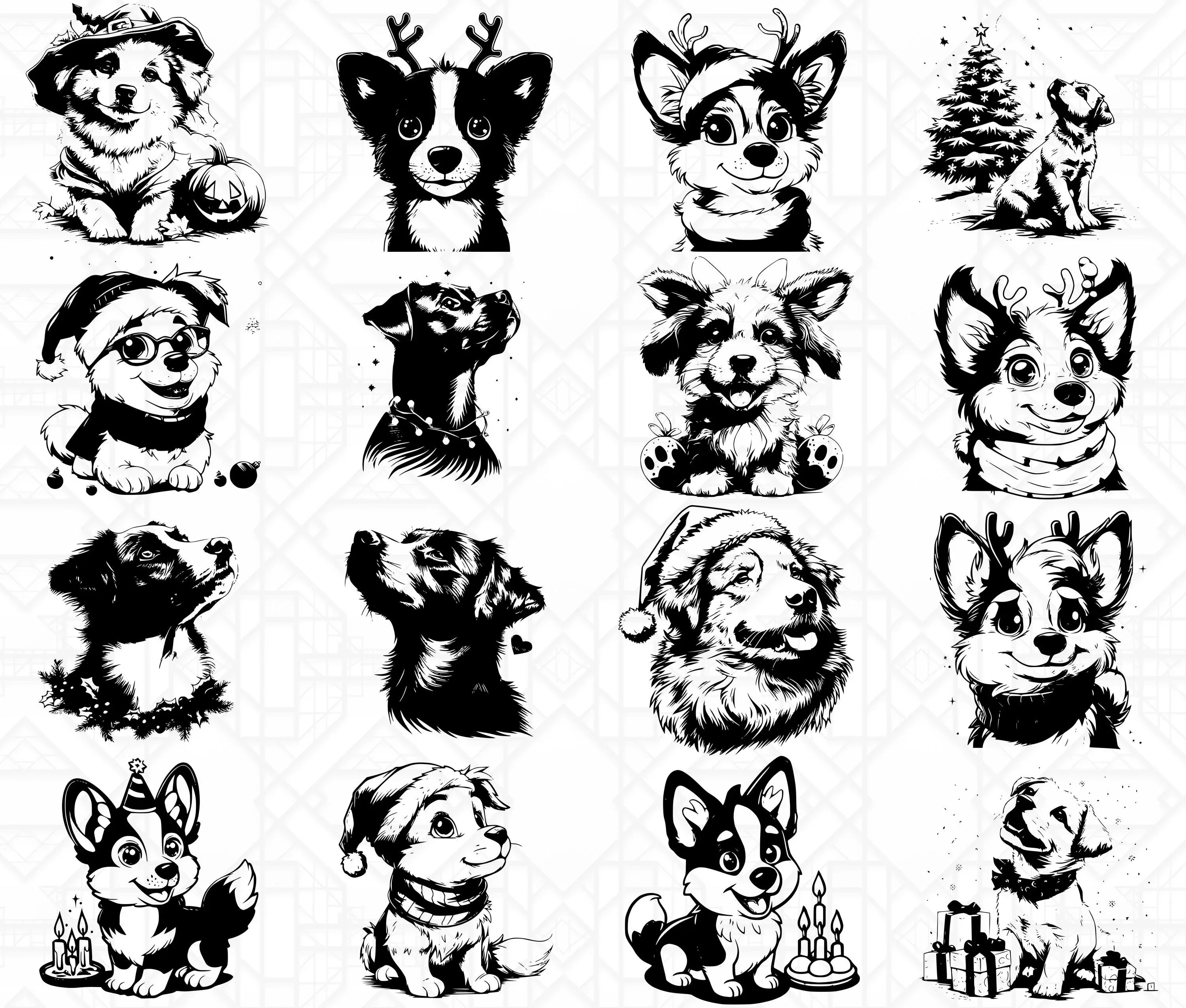 Holiday Dogs SVG Bundle - Image 5