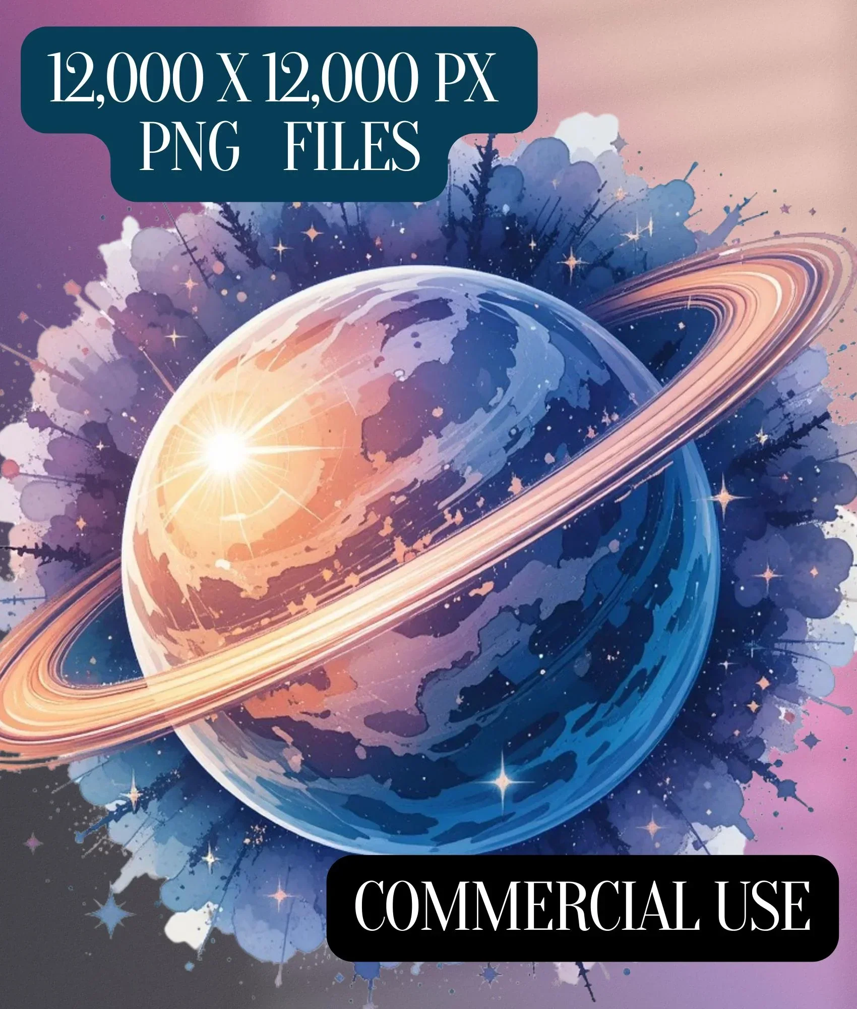 Holographic Celestial Clipart Bundle - Image 10