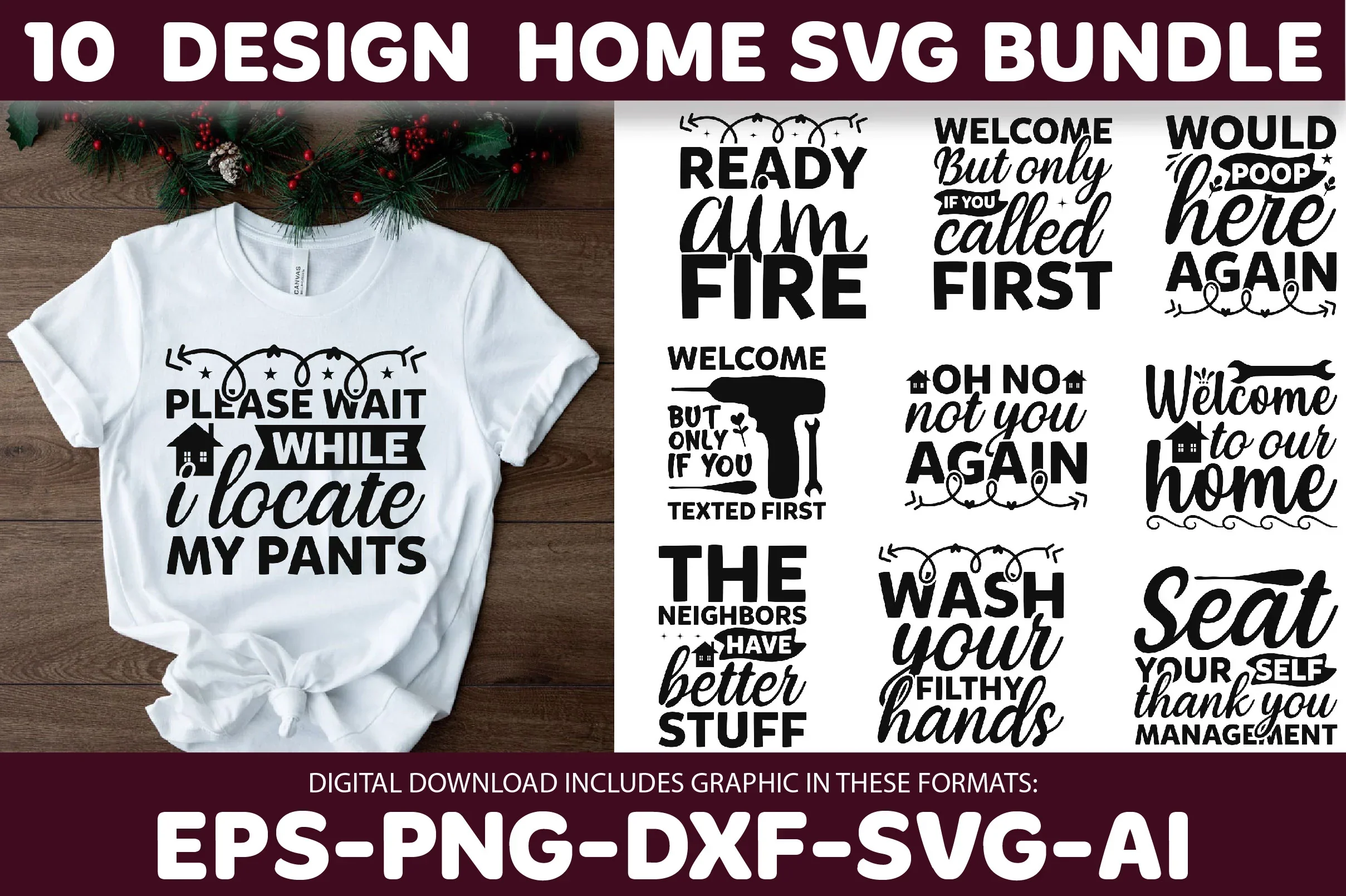 Home And Sign SVG Bundle
