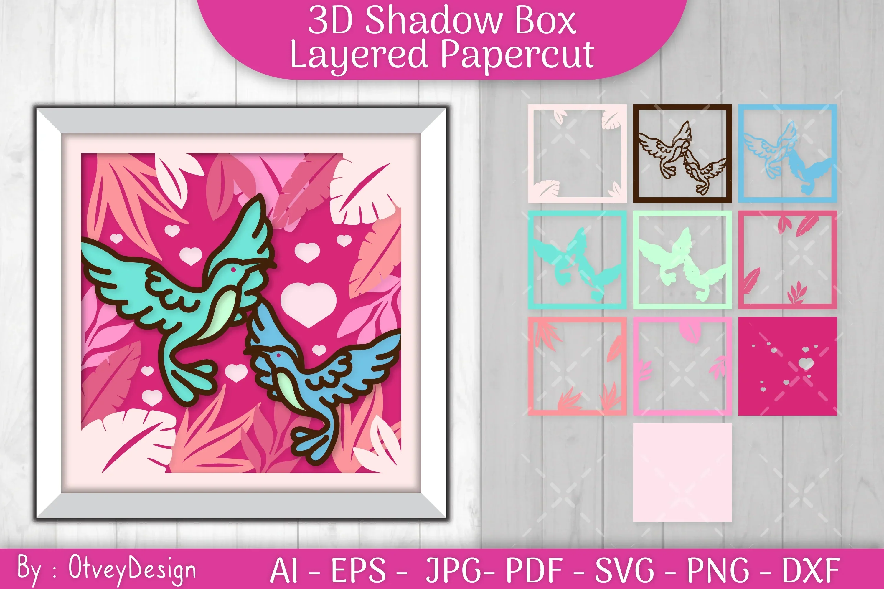 Hummingbird Couple Love SVG Bundle