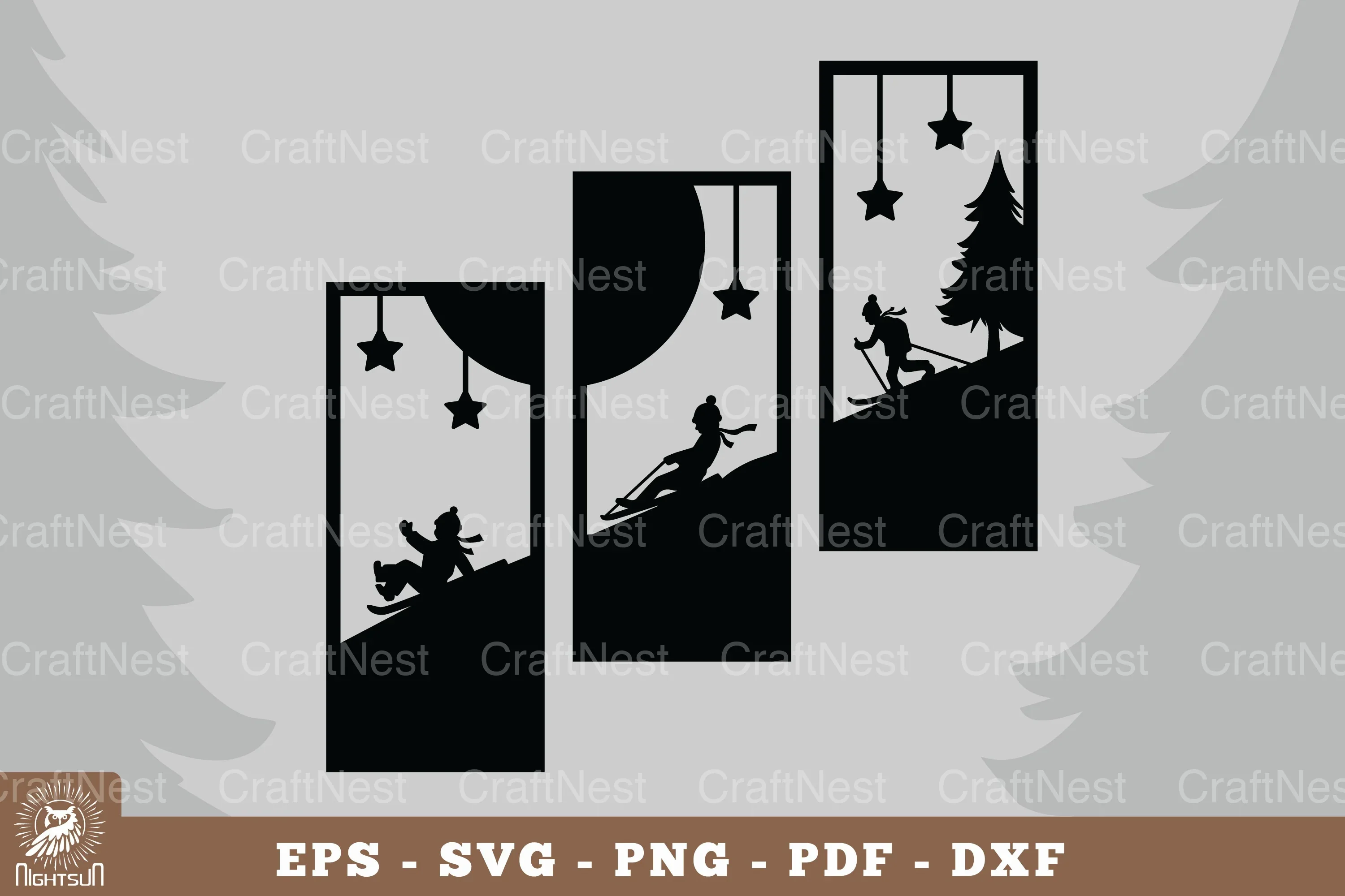 Ice Skating Home Decor Clipart Bundle
