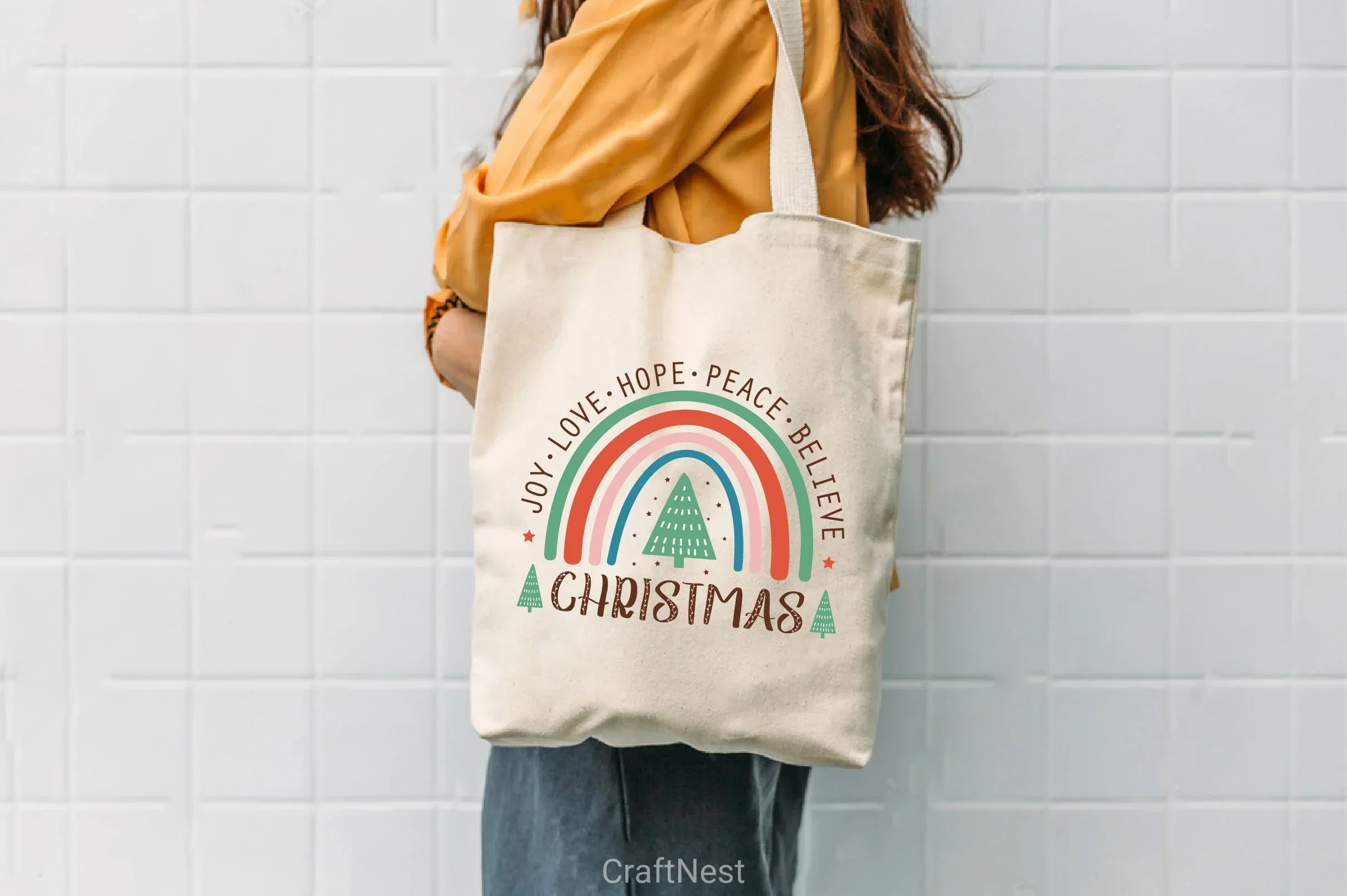 Joy Love Hope Peace Believe Christmas SVG Bundle - Image 2