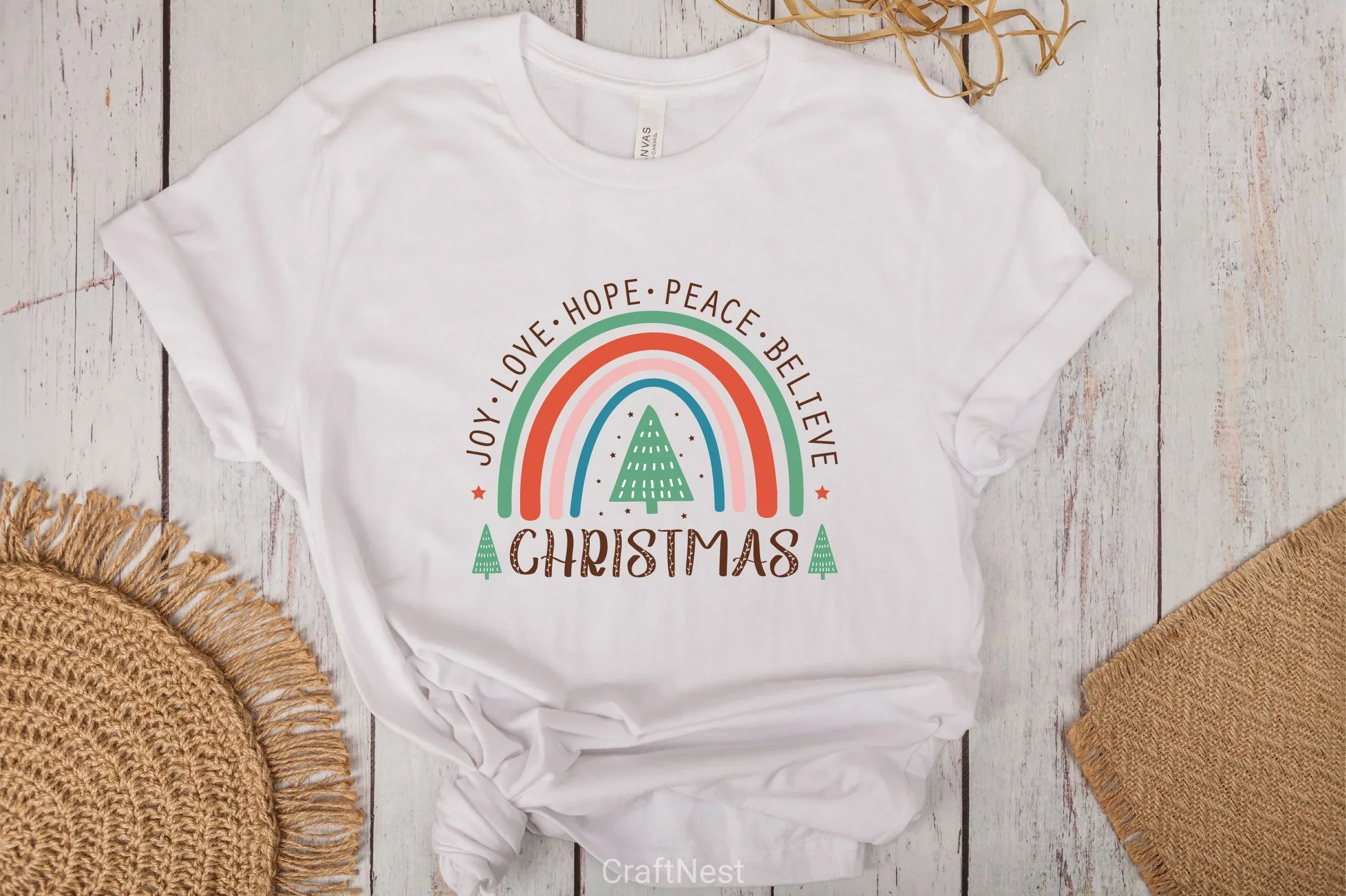 Joy Love Hope Peace Believe Christmas SVG Bundle - Image 4