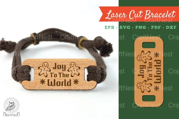 Joy to the World Laser Cut Bracelet SVG Bundle