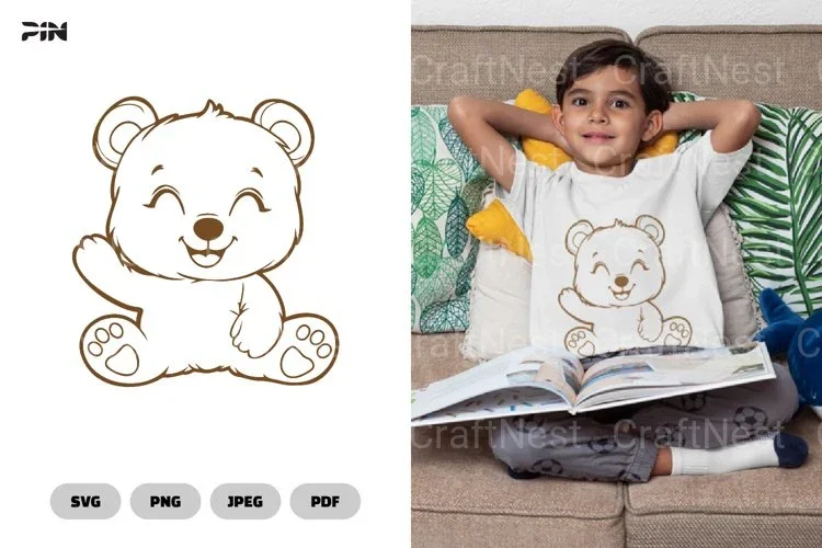Kawaii Bear Cute Animal Clipart Bundle
