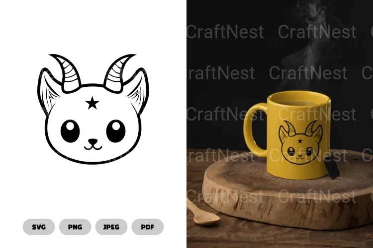 Kawaii Demon Cat Cute SVG Bundle