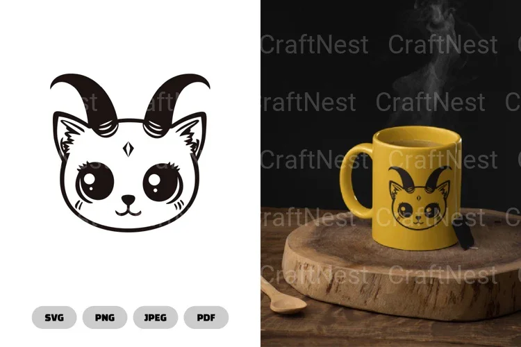 Kawaii Demon Cat Cute SVG Bundle