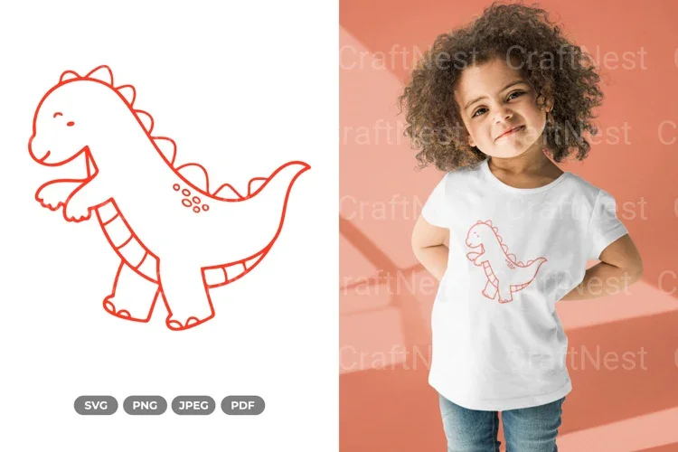 Kawaii Dino Dinosaur Doodle Clipart Bundle