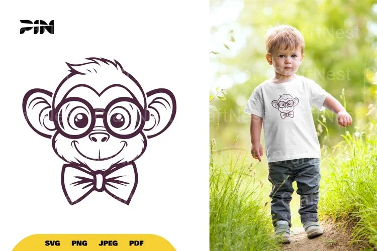 Kawaii Monkey Chibi and Cute SVG Bundle