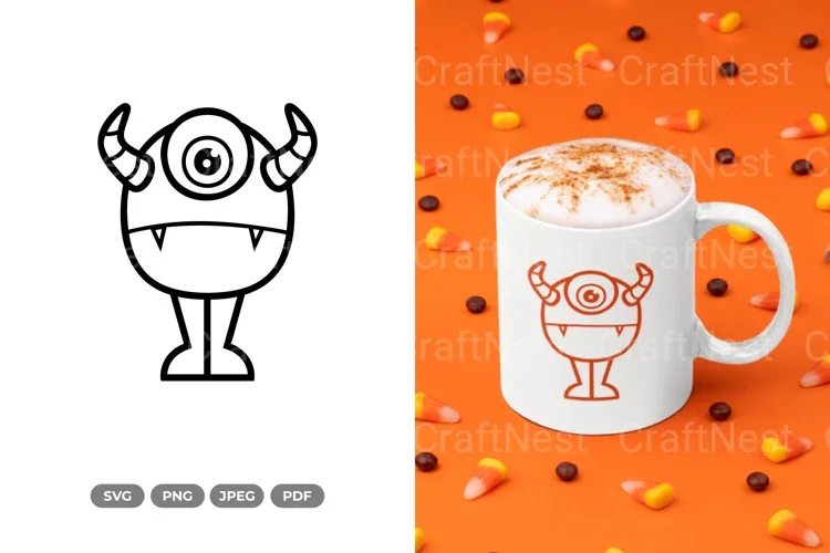 Kawaii Monster Doodle Clipart Bundle