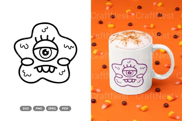 Kawaii Monster Doodle Clipart Bundle