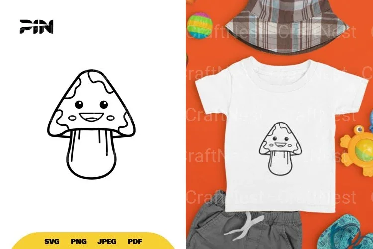 Kawaii Mushroom SVG Bundle