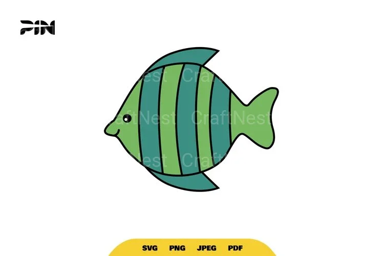 Kawaii Sea Animals Cute Fish Clipart Bundle
