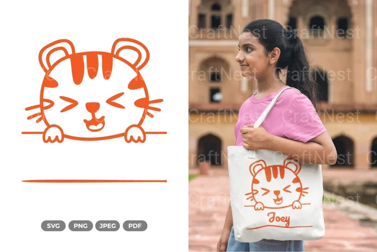 Kawaii Tiger Head Clipart Bundle