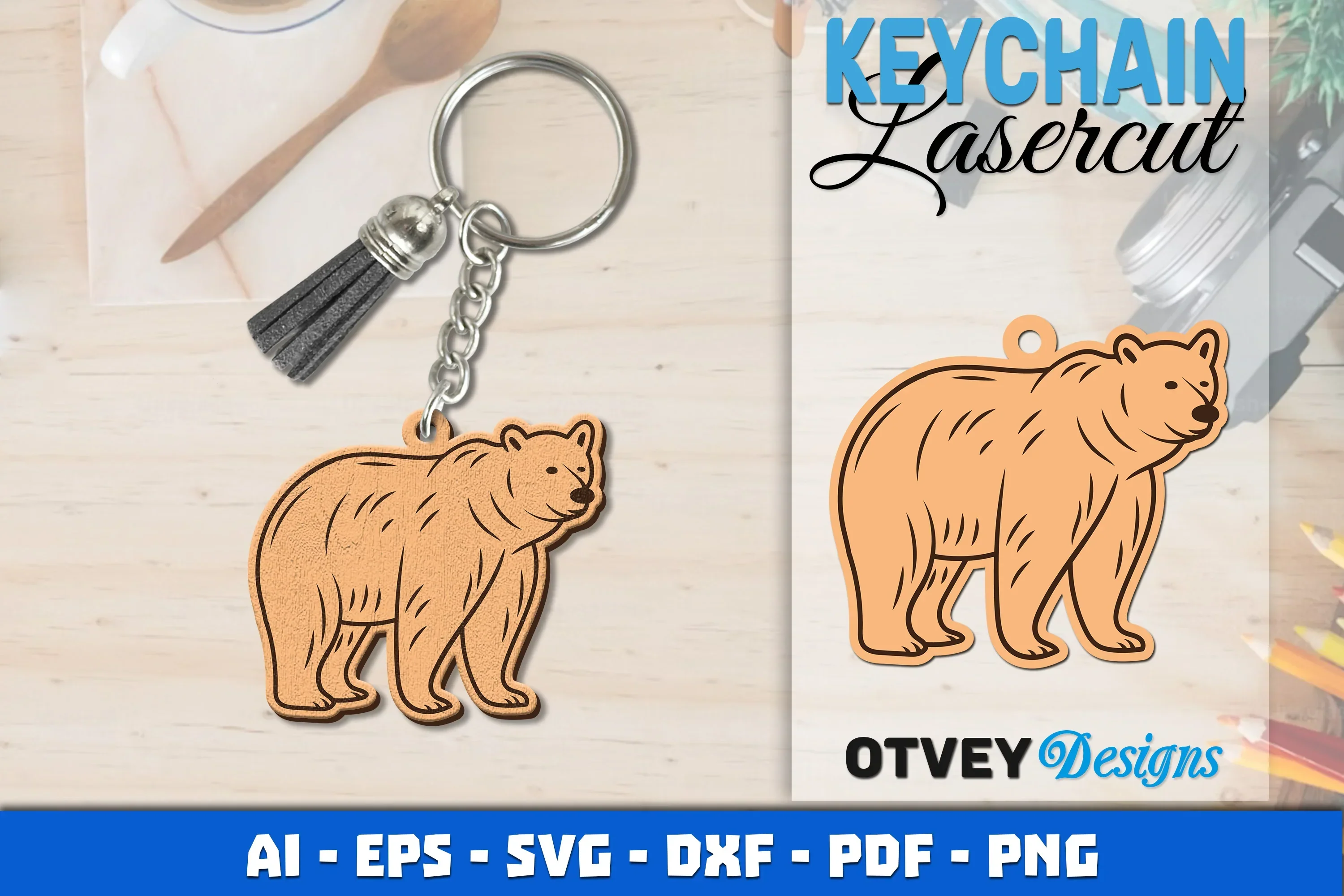 Keychain Animal Lasercut SVG Bundle