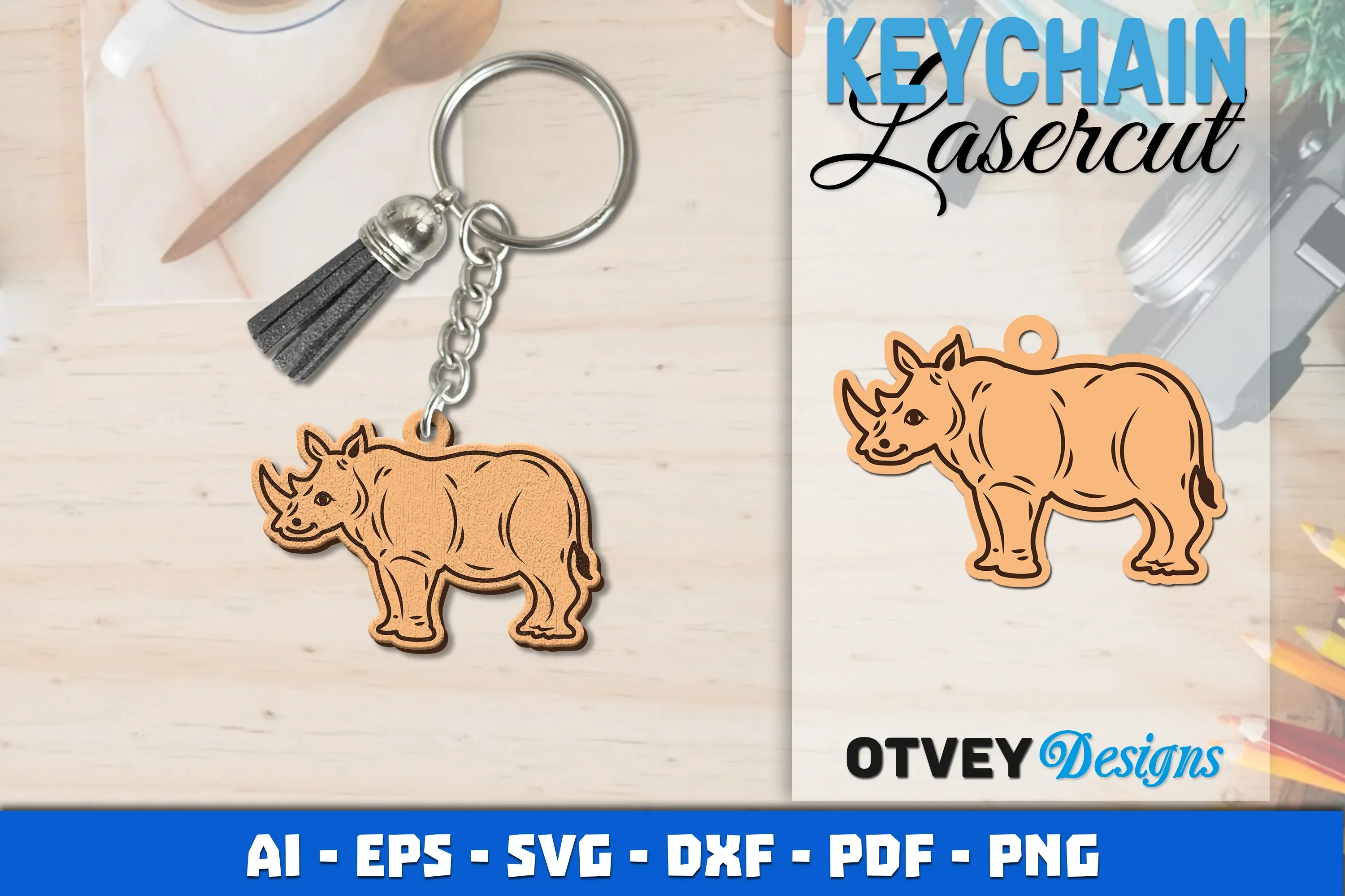 Keychain Animals Lasercut SVG Bundle