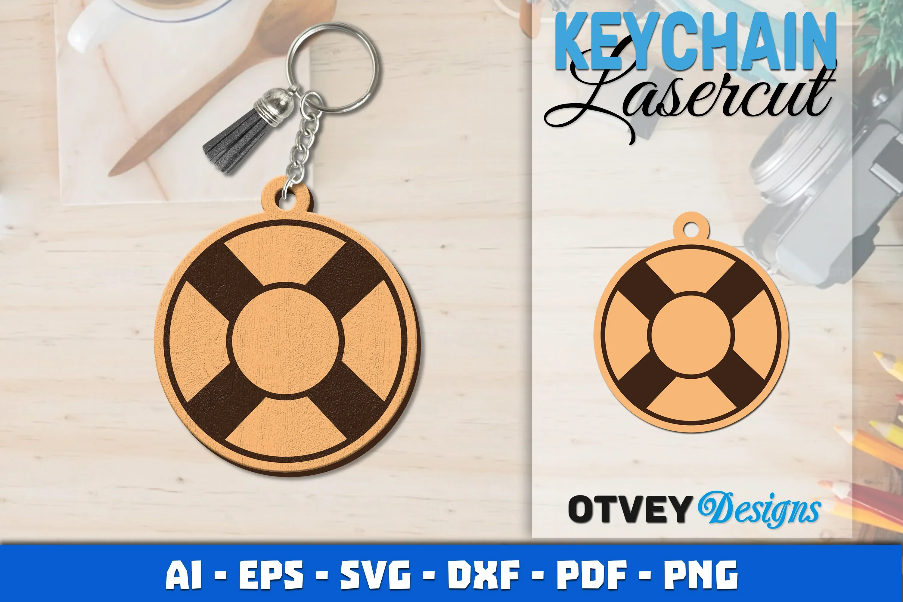 Keychain Diving Lasercut SVG Bundle