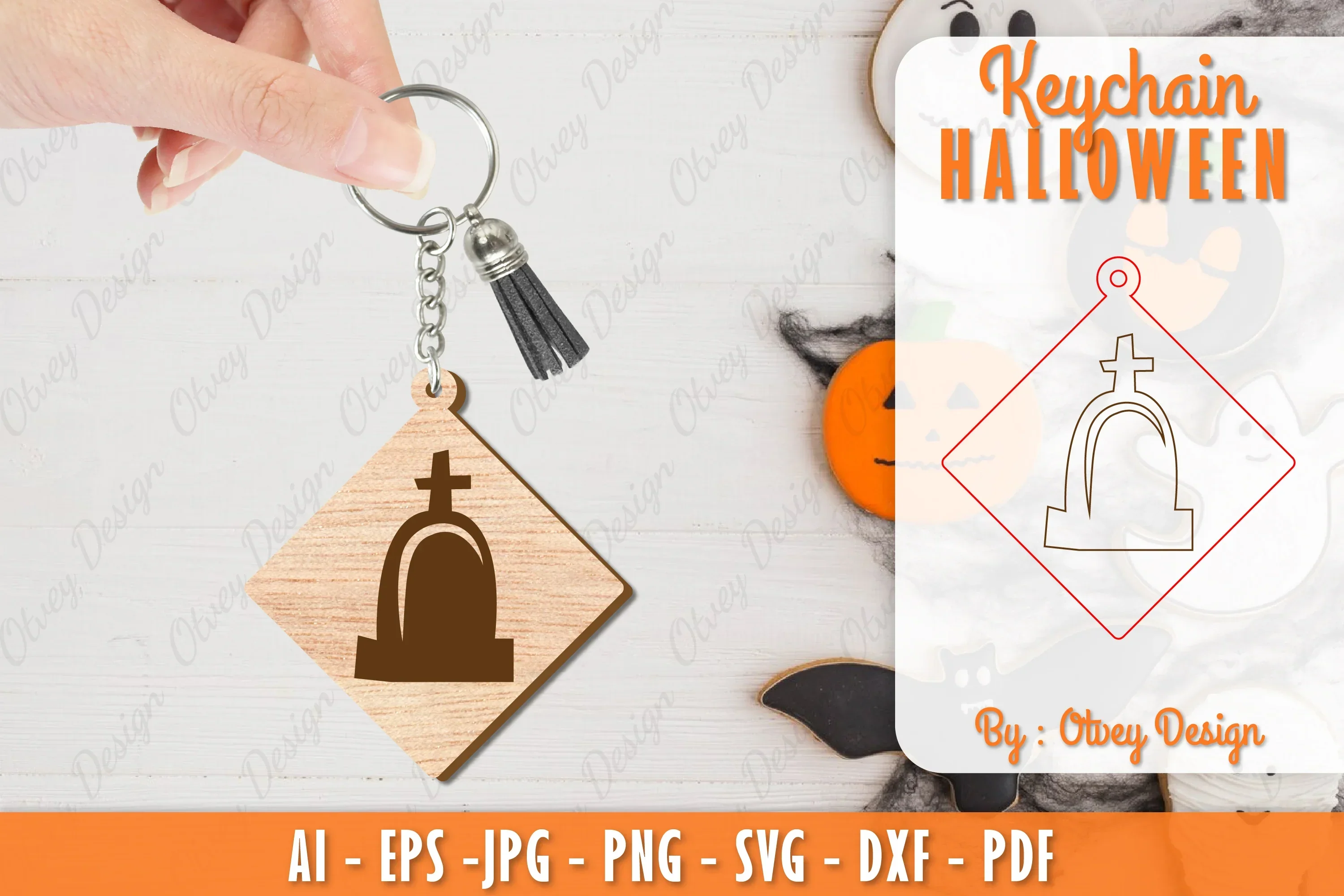 Keychain Halloween Lasercut SVG Bundle