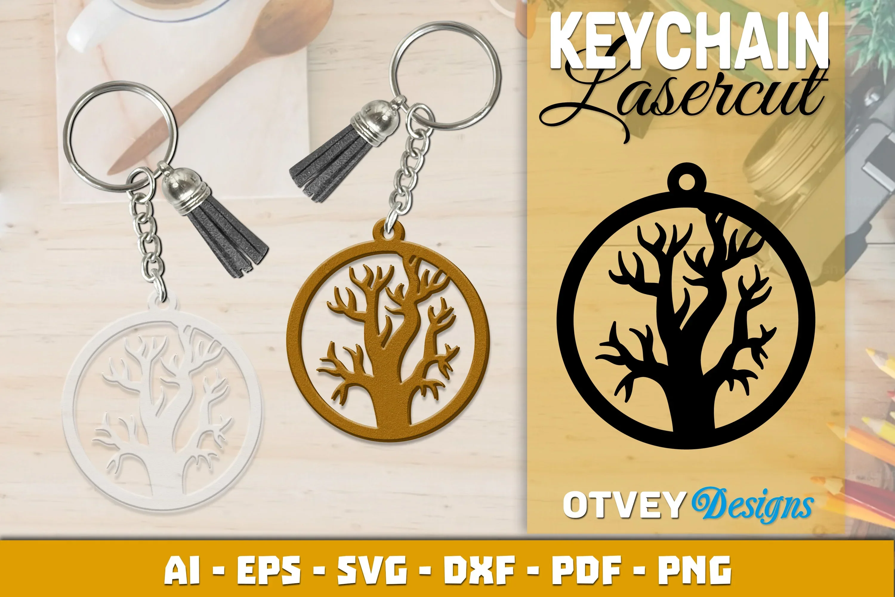 Keychain Halloween Lasercut SVG Bundle