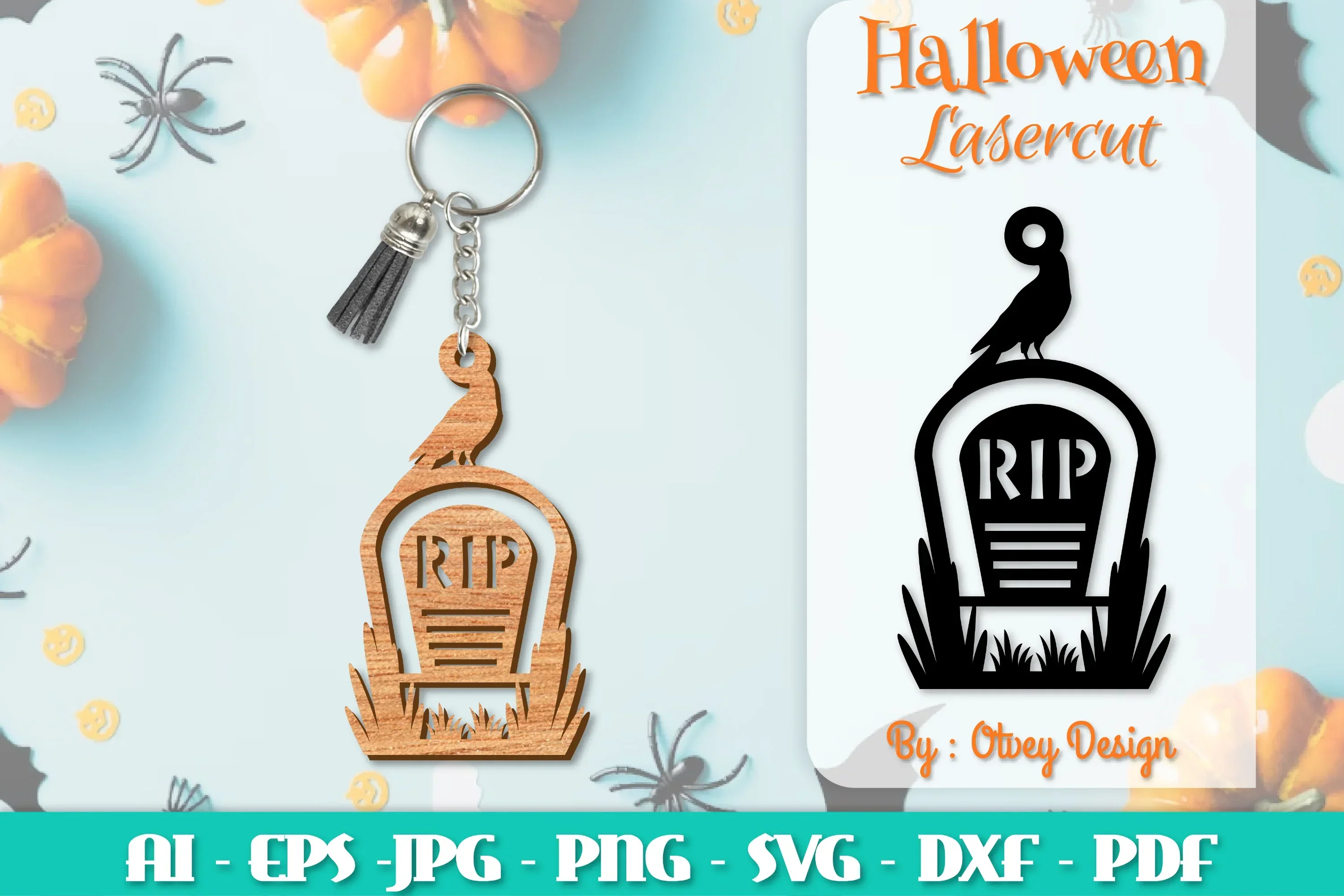 Keychain Halloween Lasercut SVG Bundle