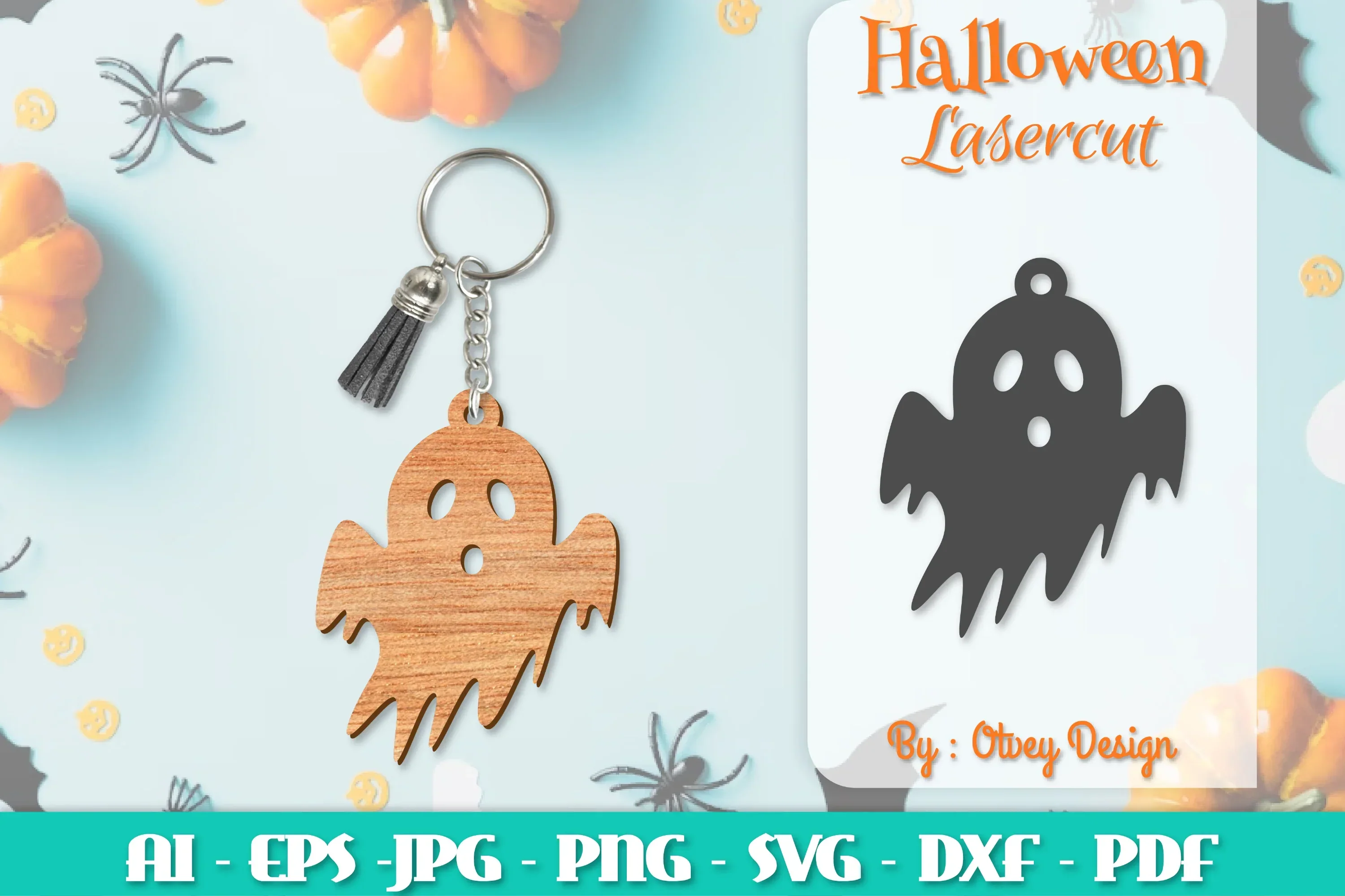 Keychain Halloween Lasercut SVG Bundle