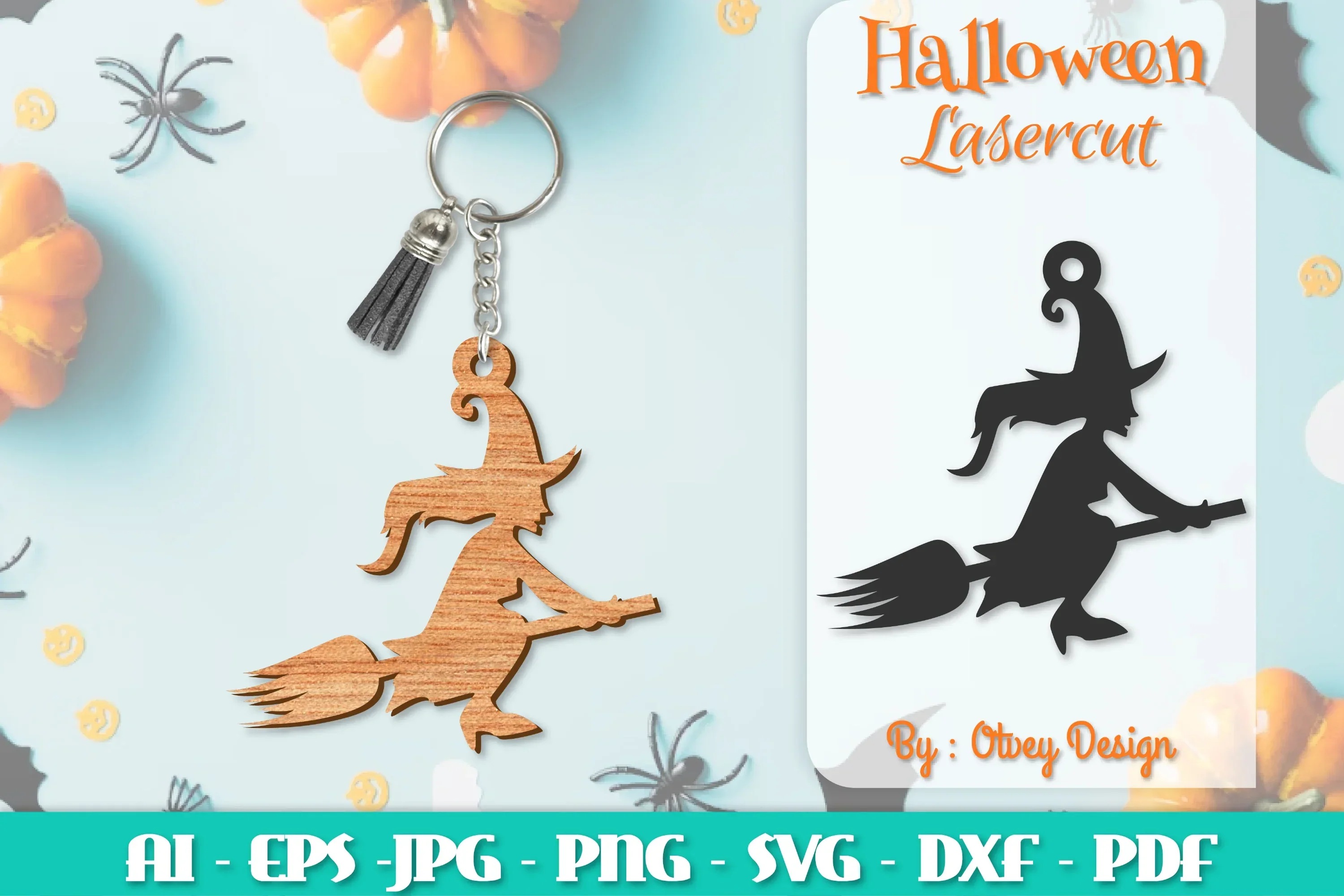 Keychain Halloween Lasercut SVG Bundle