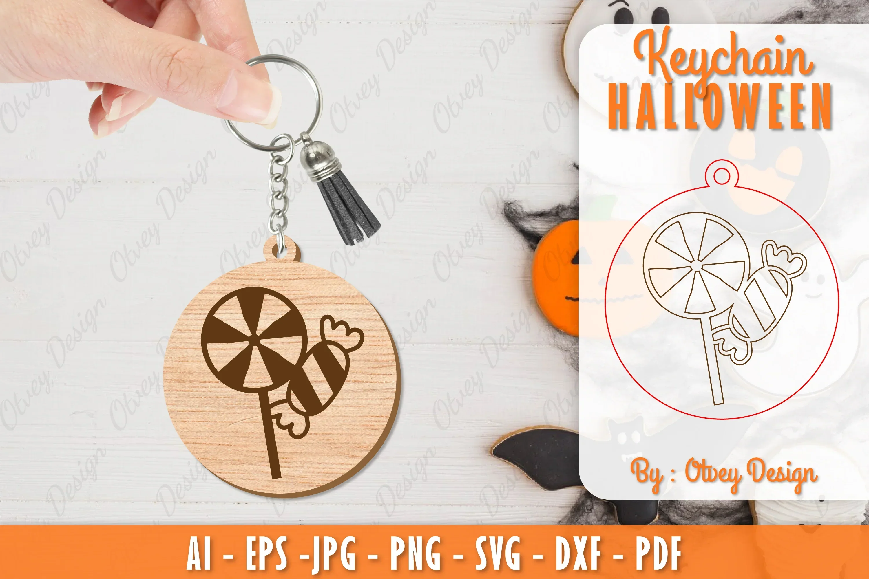Keychain Halloween Lasercut SVG Bundle