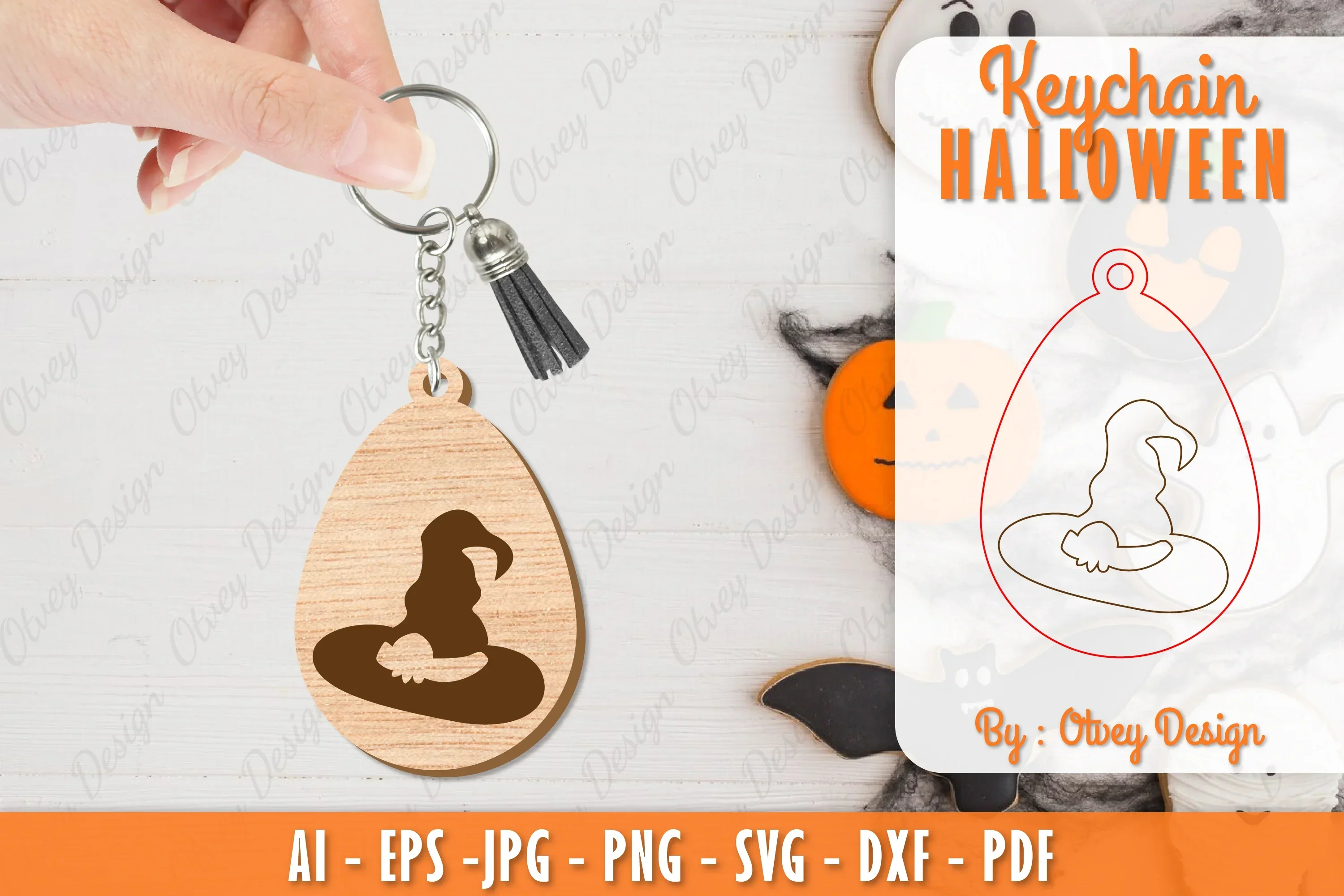 Keychain Halloween Lasercut SVG Bundle