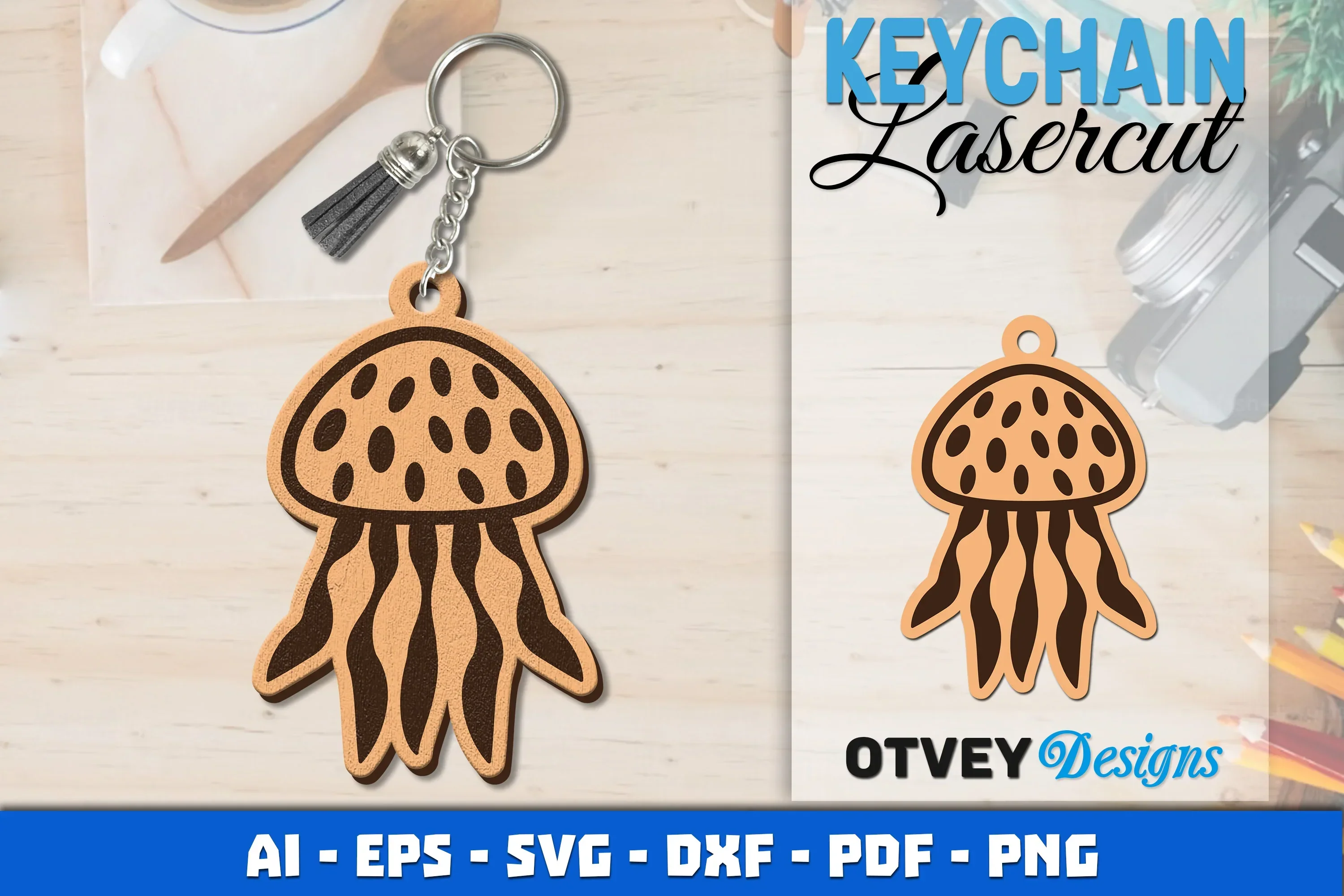 Keychain Sea Animals Lasercut SVG Bundle