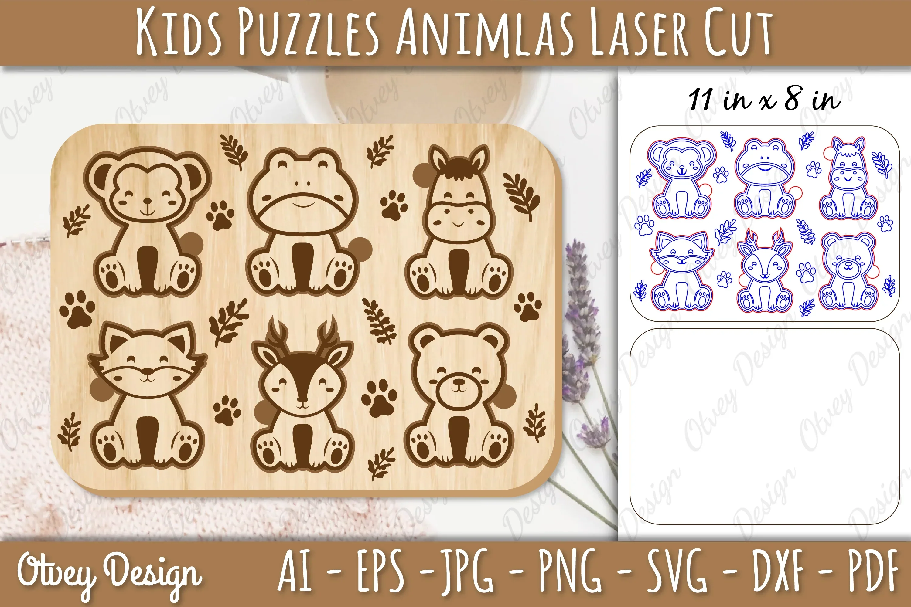 Kids Animal Puzzles SVG Bundle - Image 2
