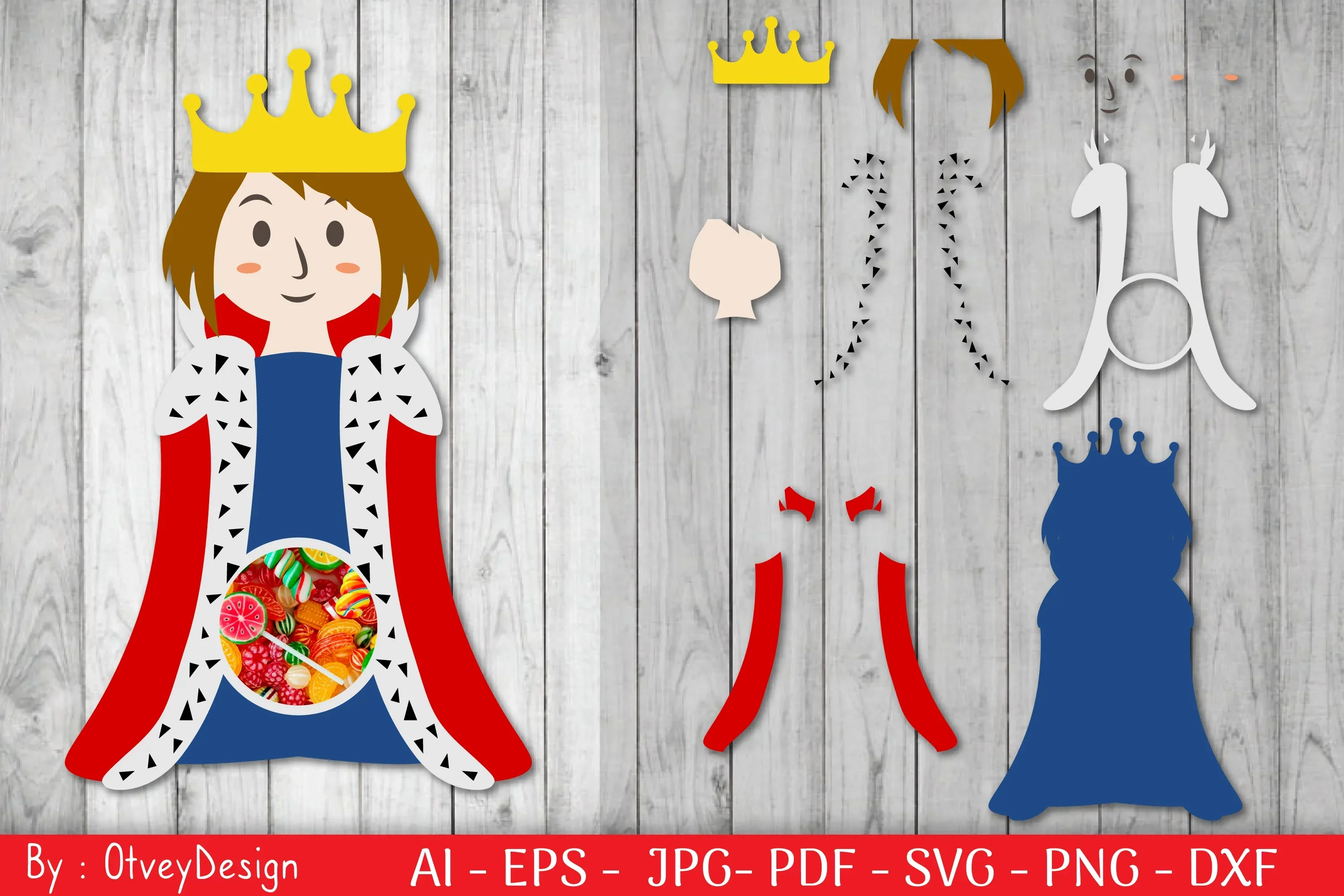 King Charles Candy Dome SVG Bundle