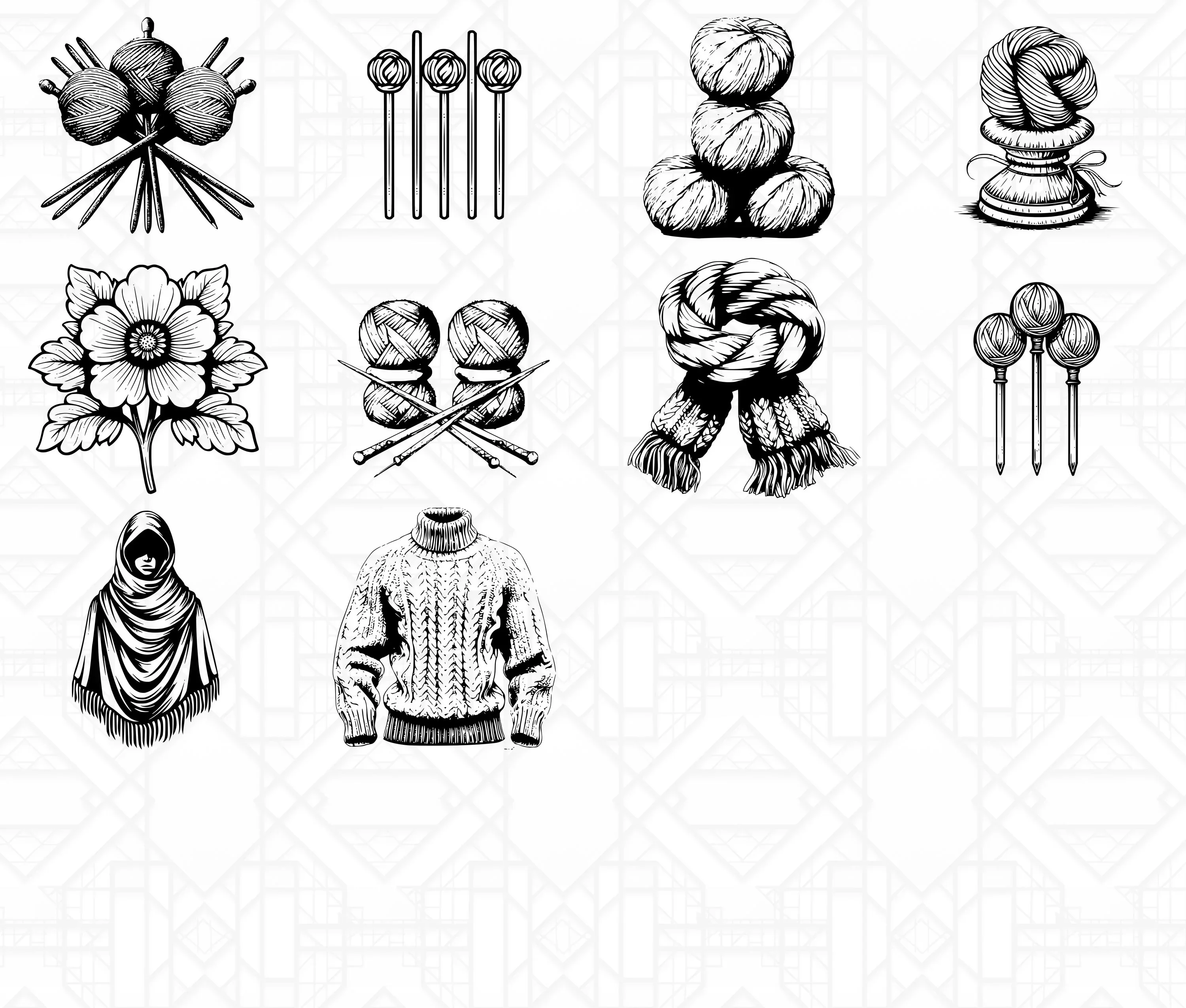Knitting And Crocheting SVG Bundle - Image 4