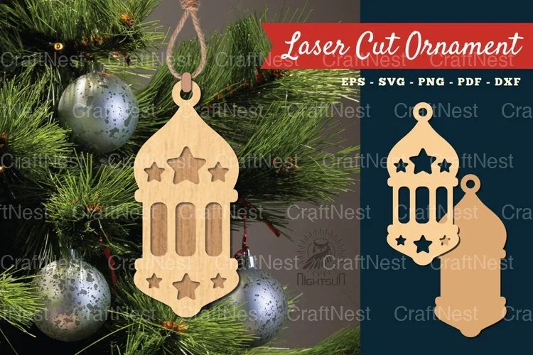 Lantern Laser Cut Ornament SVG Bundle