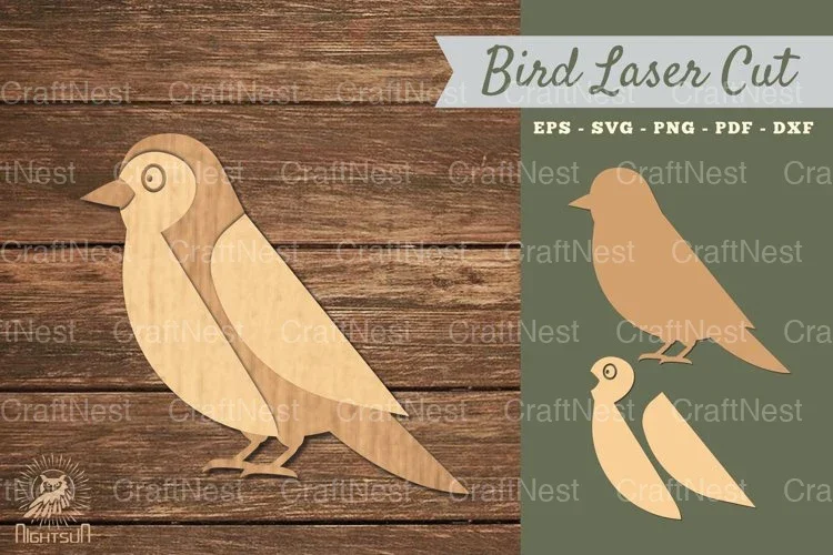 Lark Bird Laser Cut Decoration Clipart Bundle